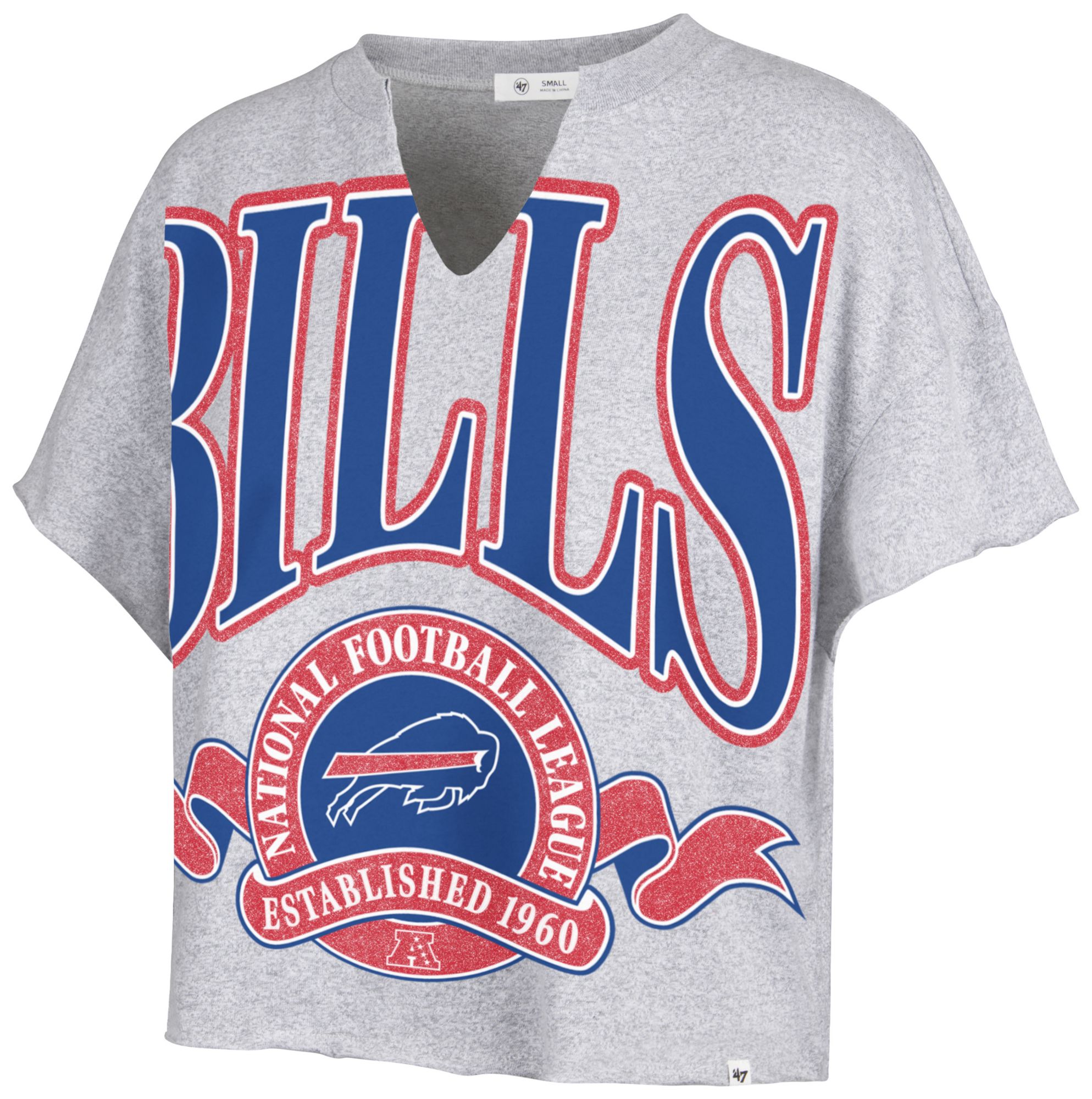 '47 Women's Buffalo Bills Gray Banner Out T-Shirt