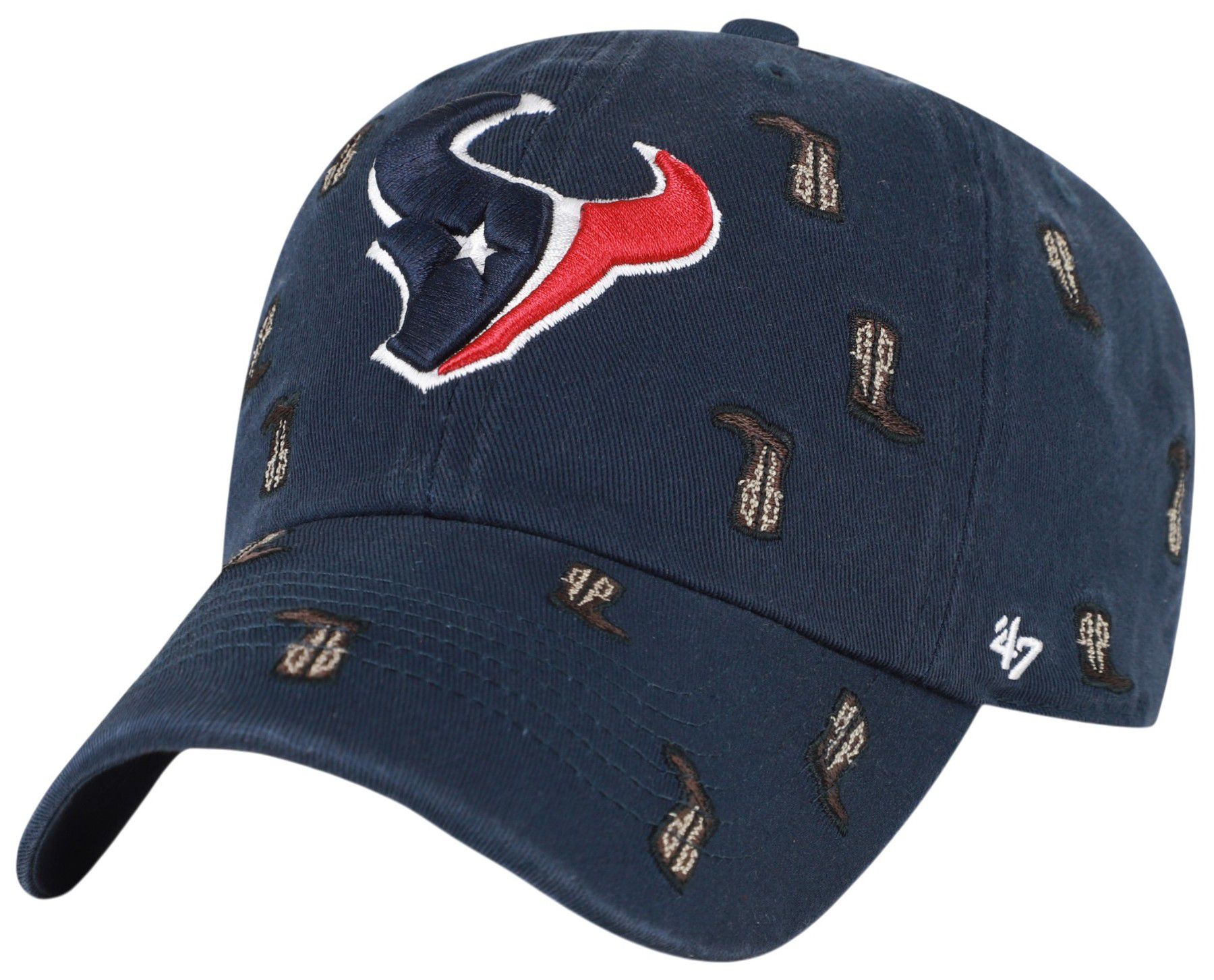 '47 Women's Houston Texans Navy Confetti Clean Up Adjustable Hat
