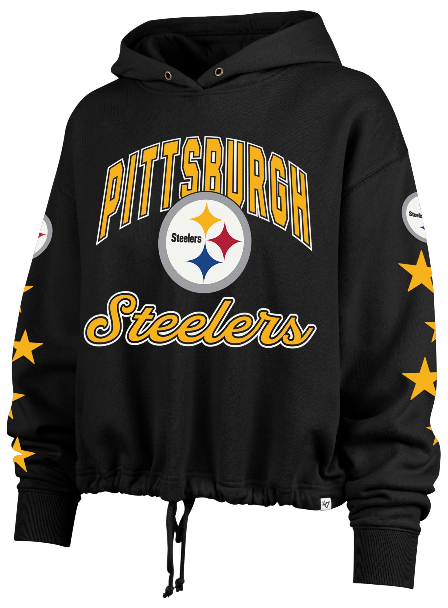 '47 Women's Pittsburgh Steelers Black Star Venice Hoodie