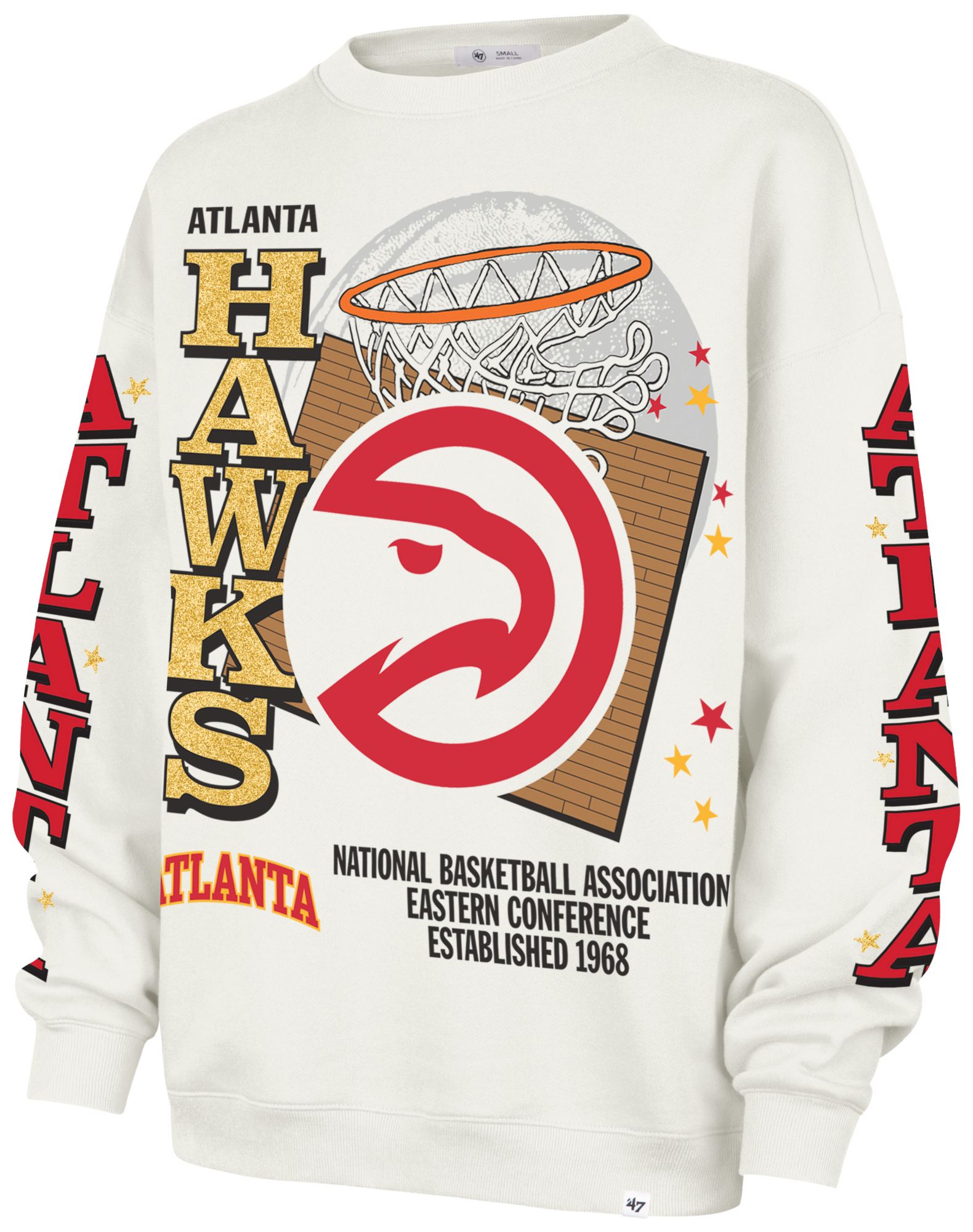 '47 Women's Atlanta Hawks Thunderous Oversized Crewneck Sweatshirt
