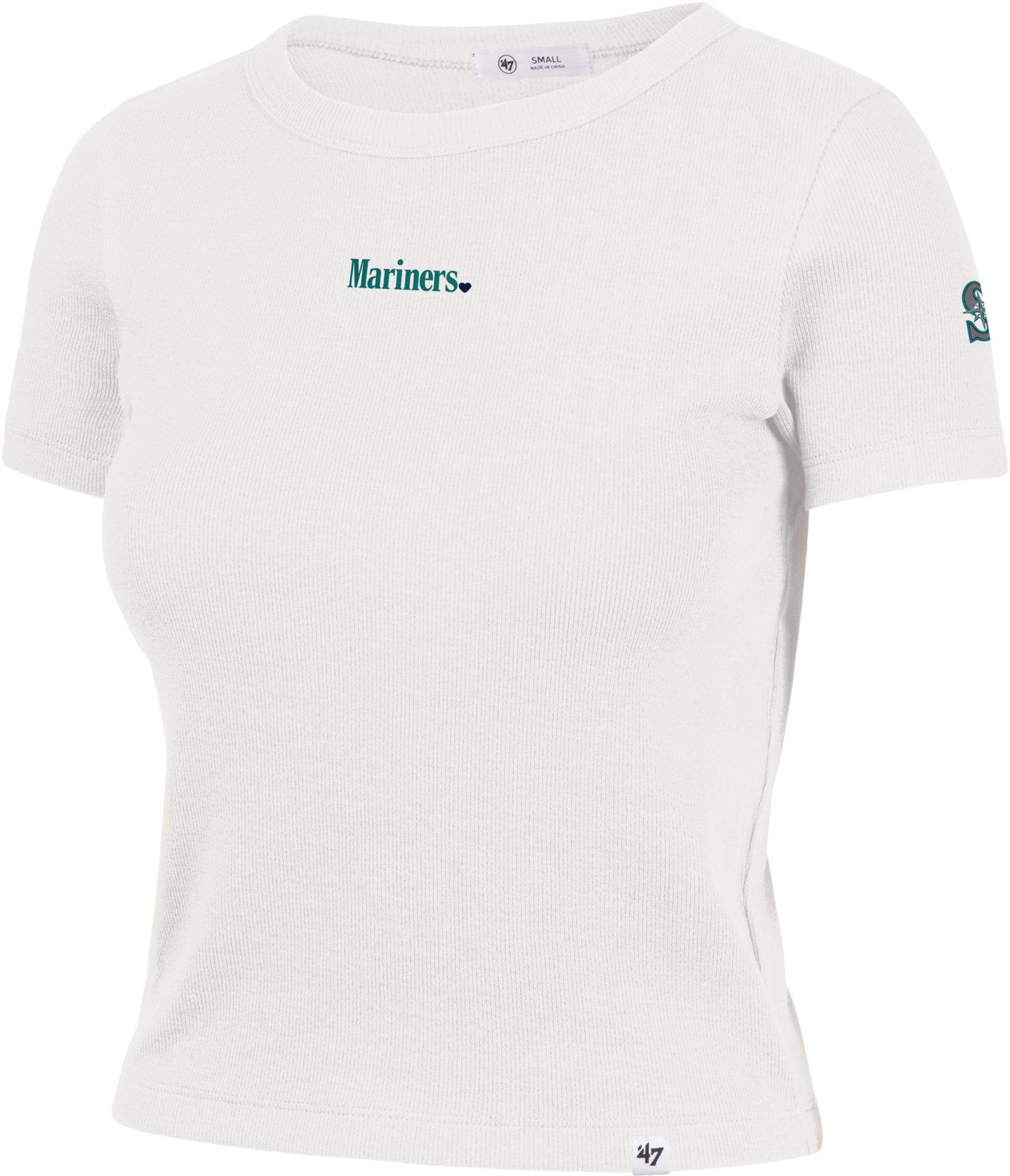 '47 Women's Seattle Mariners Cream Baby Ribbed T-Shirt