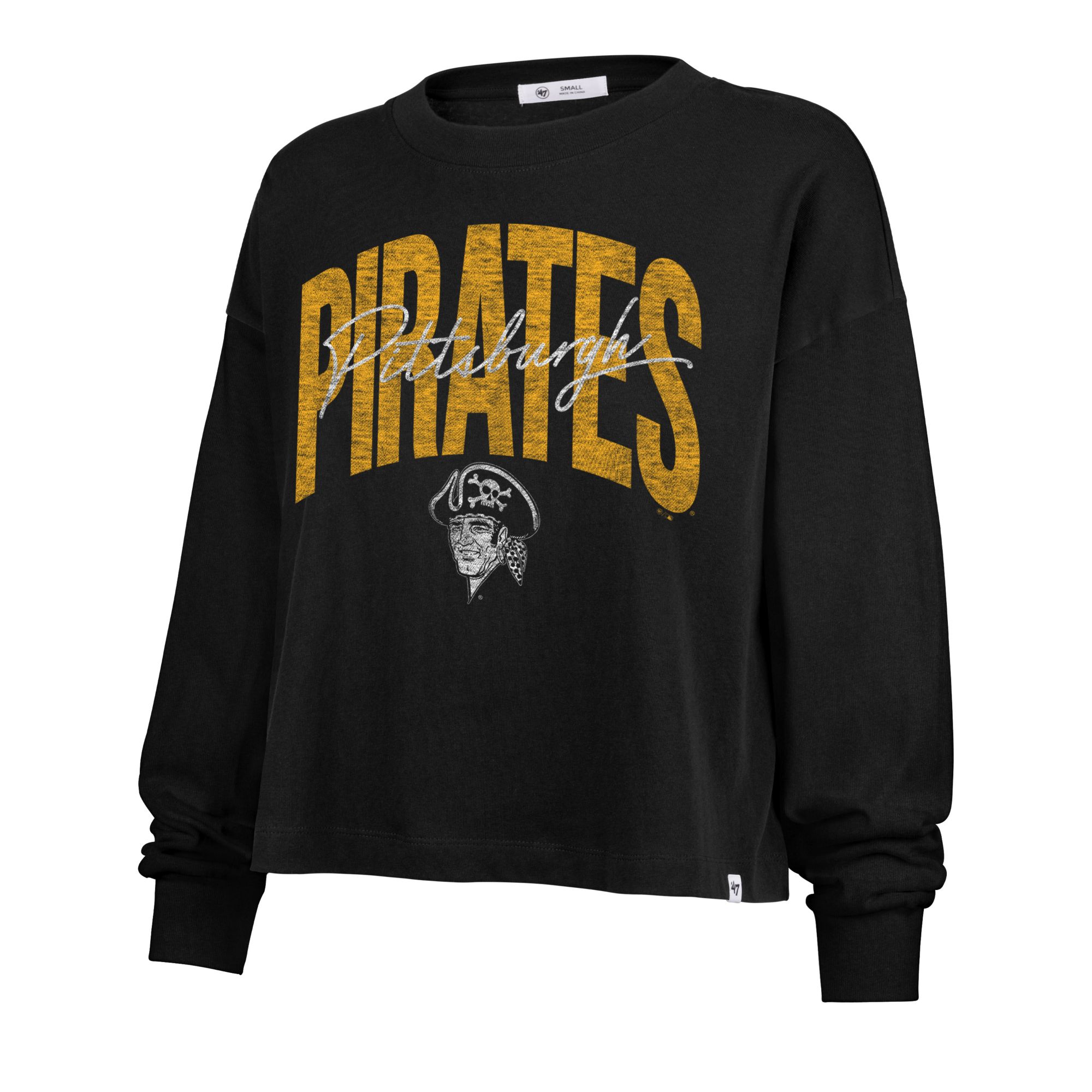 '47 Women's Pittsburgh Pirates Black Sydney Muse Long Sleeve Shirt