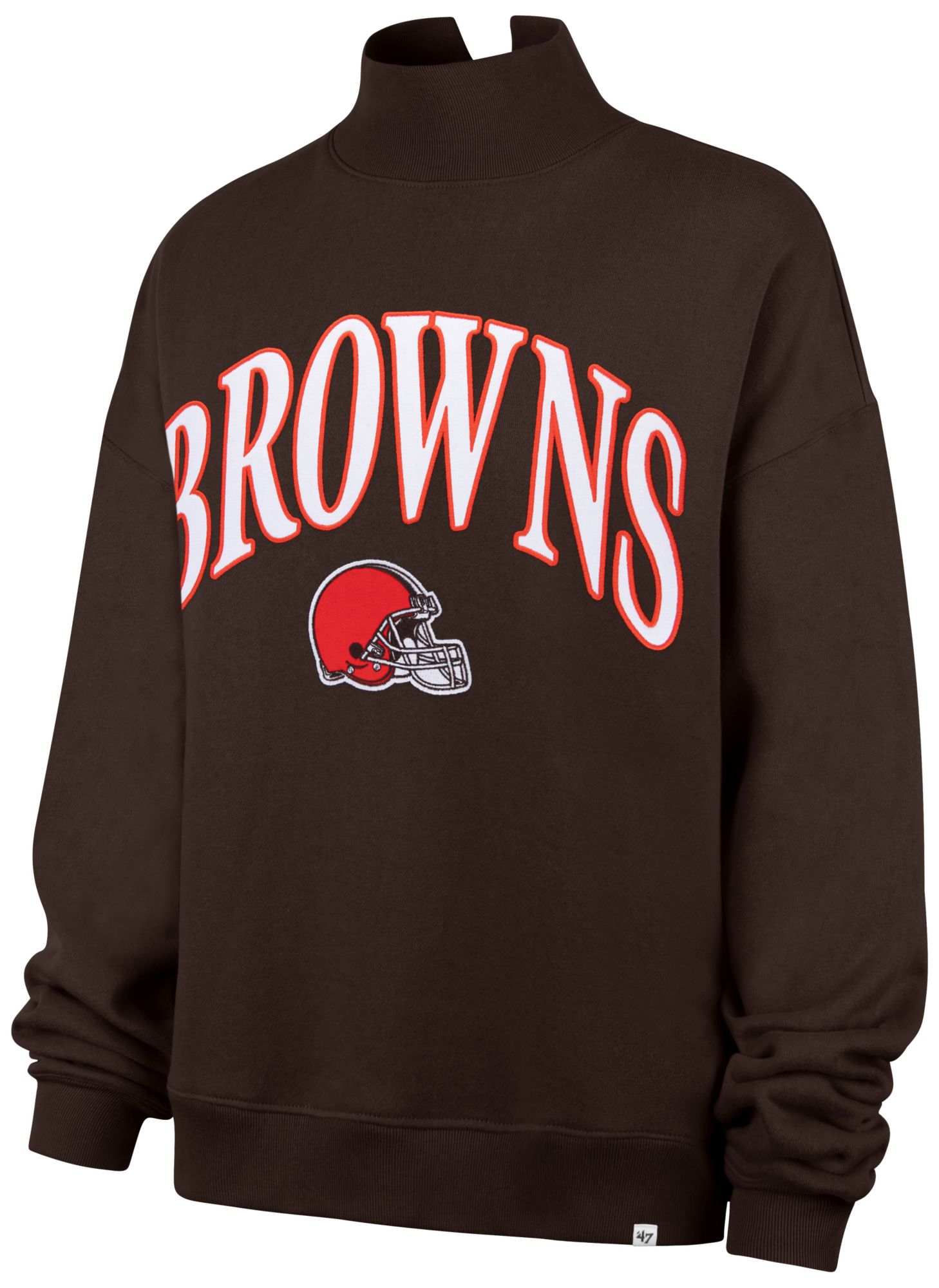 47 Women's Cleveland Browns Vantage Mock Neck Sweatshirt