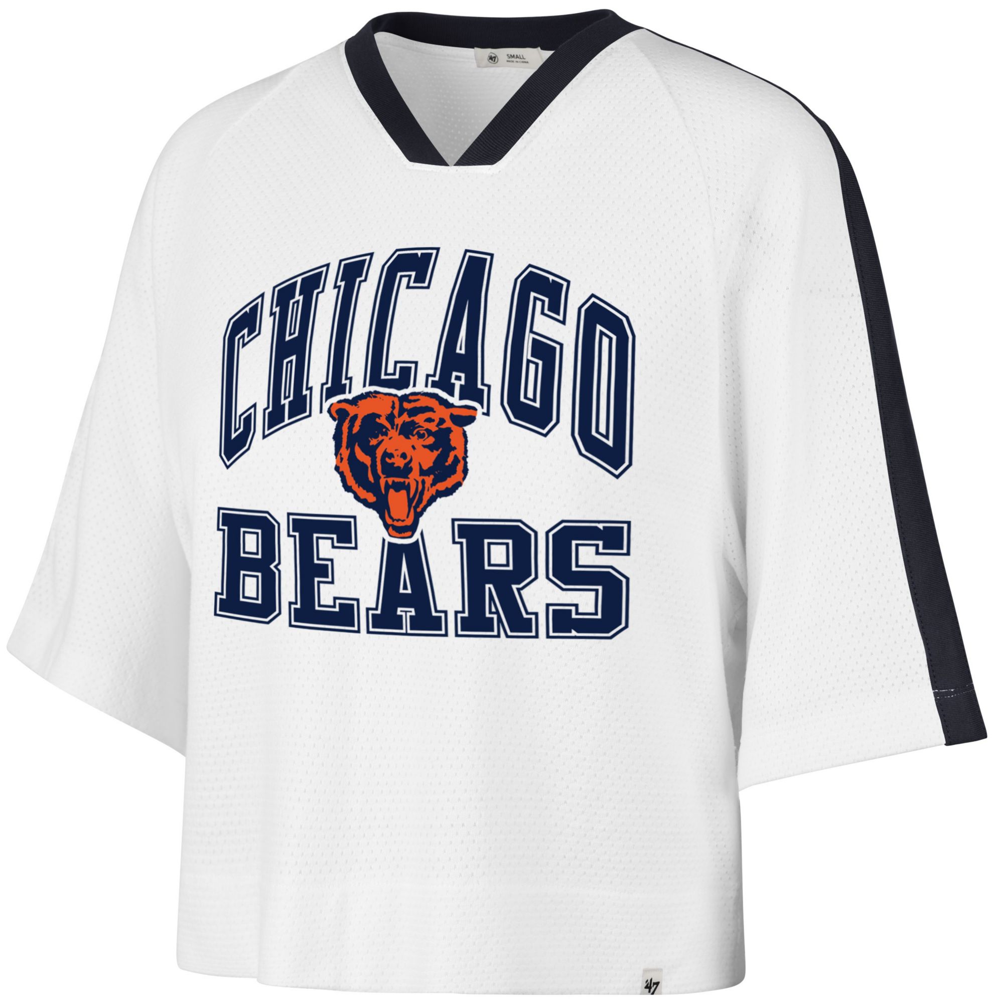 47 Women's Chicago Bears Big Overarch Drop Needle Raglan V-Neck T-Shirt