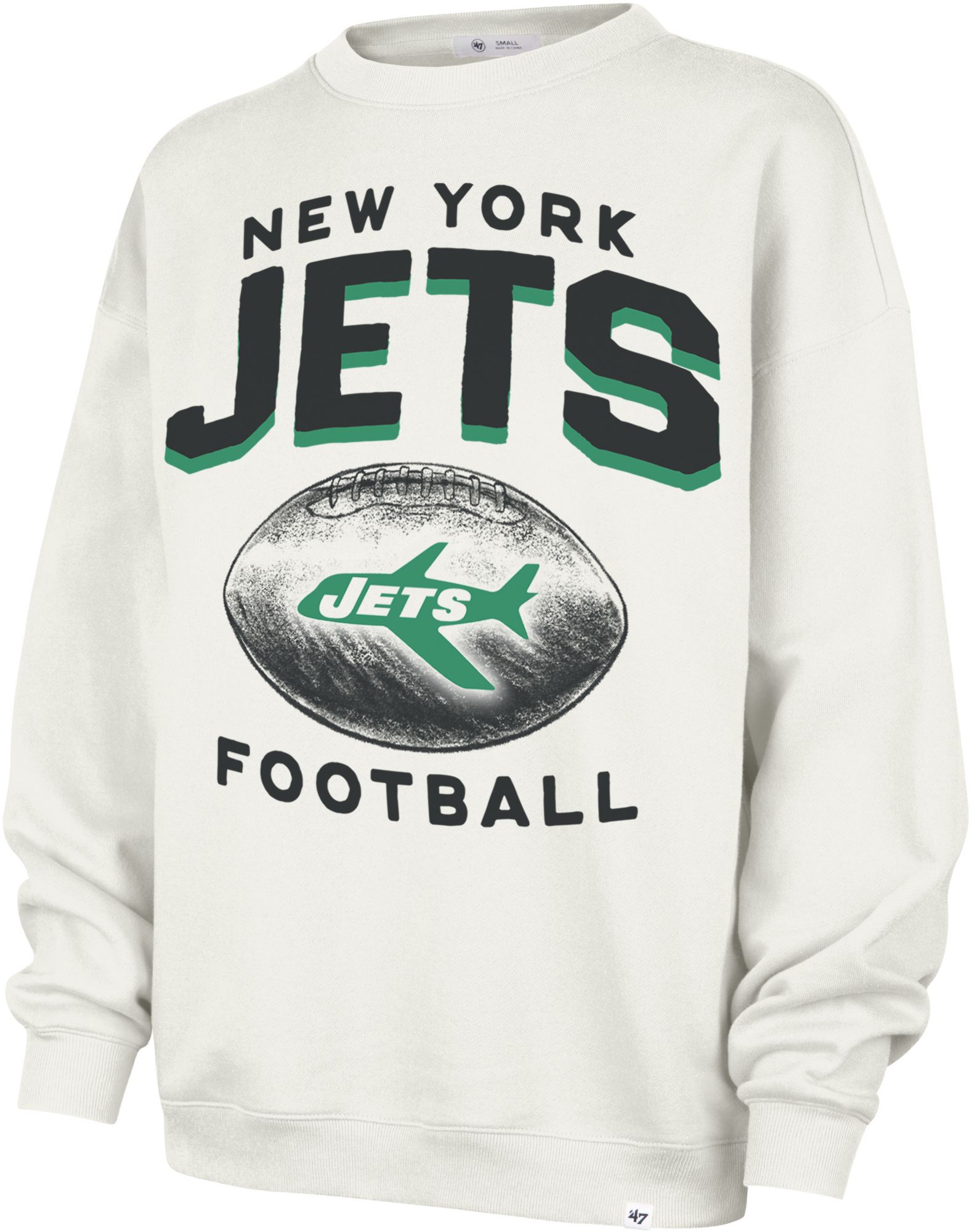 '47 Women's New York Jets Cloud Oversized Crewneck Sweatshirt