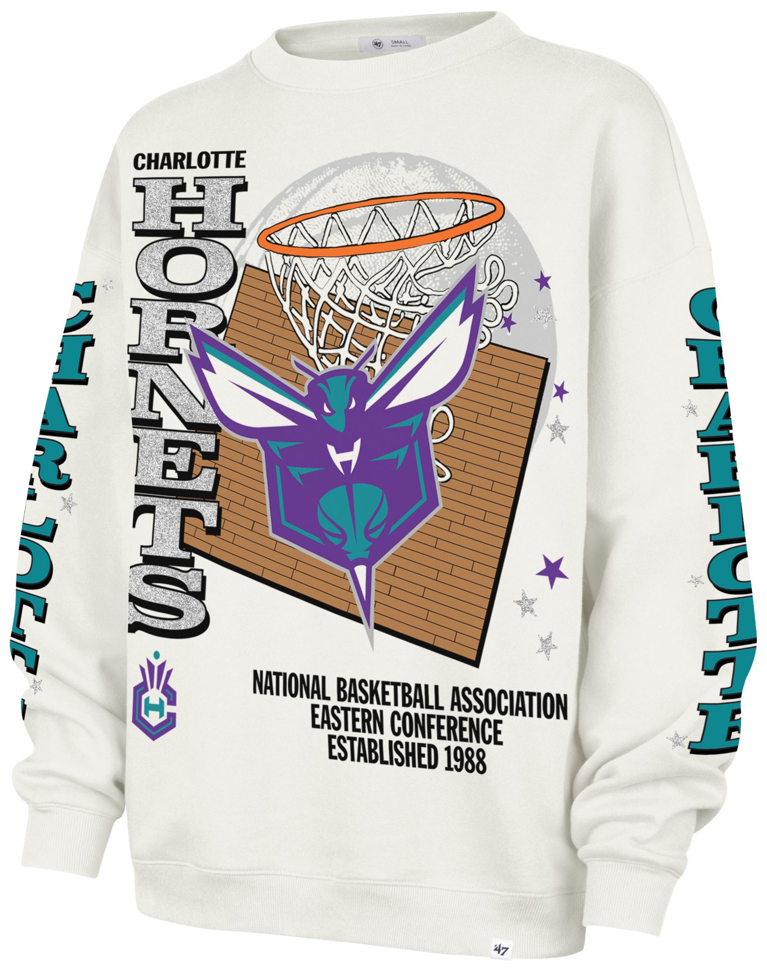 '47 Women's Charlotte Hornets Thunderous Oversized Crewneck Sweatshirt