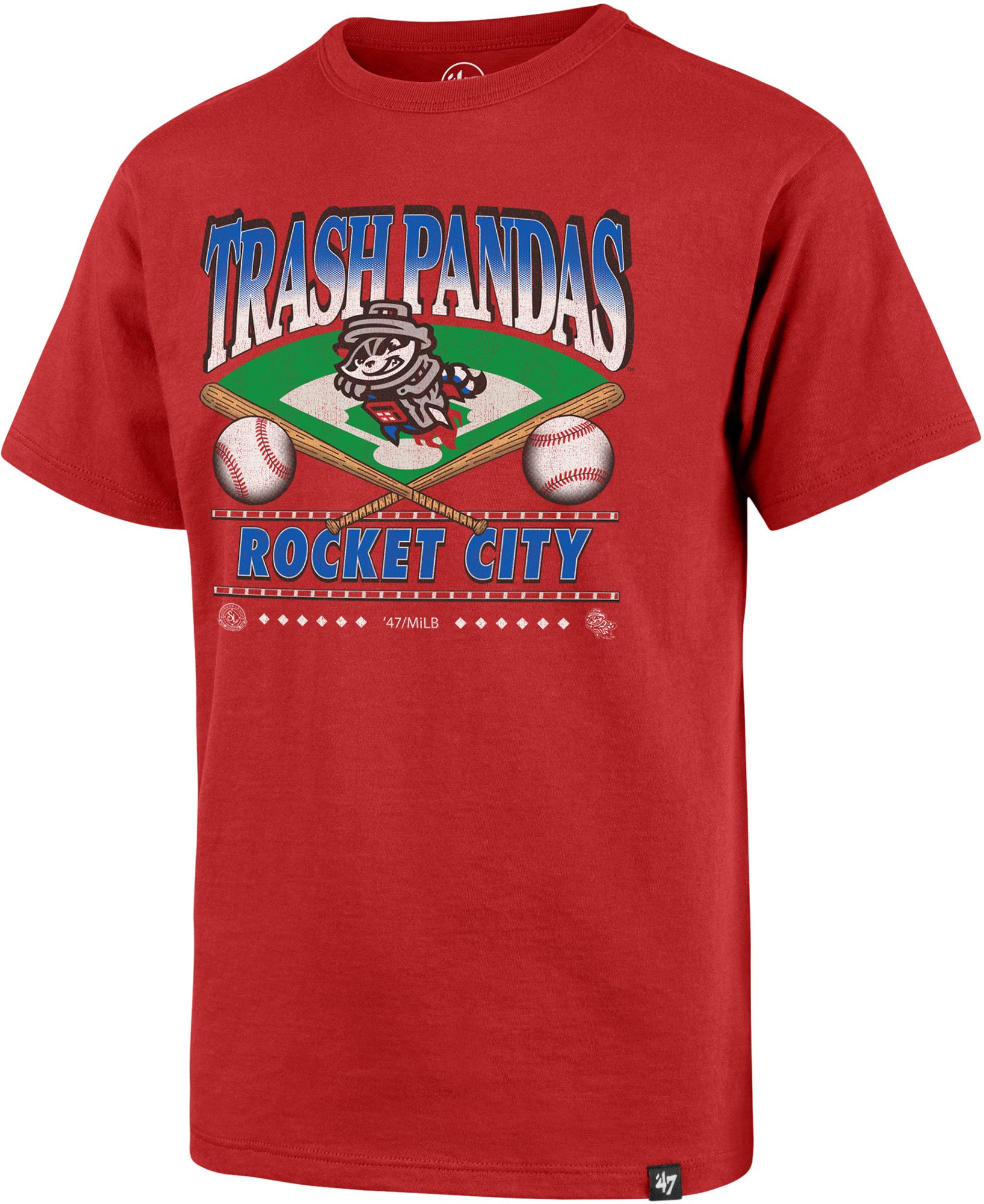 '47 Youth Rocket City Trash Pandas Red Straight Shot Franklin T-Shirt