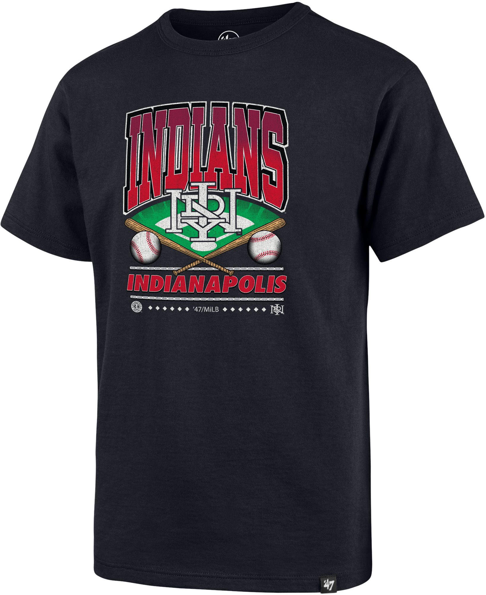 '47 Youth Indianapolis Indians Navy Straight Shot Franklin T-Shirt