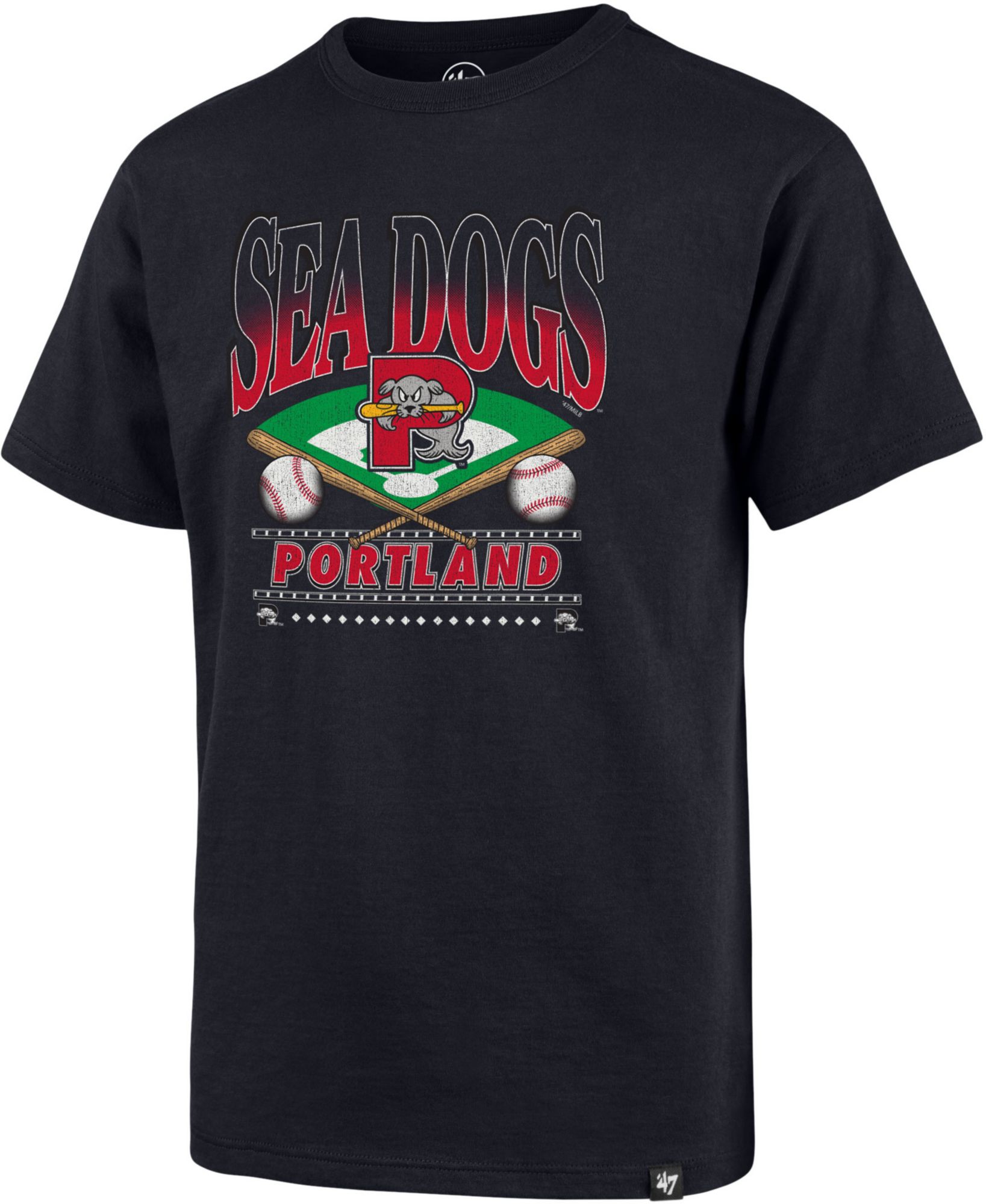 '47 Youth Portland Sea Dogs Navy Straight Shot Franklin T-Shirt