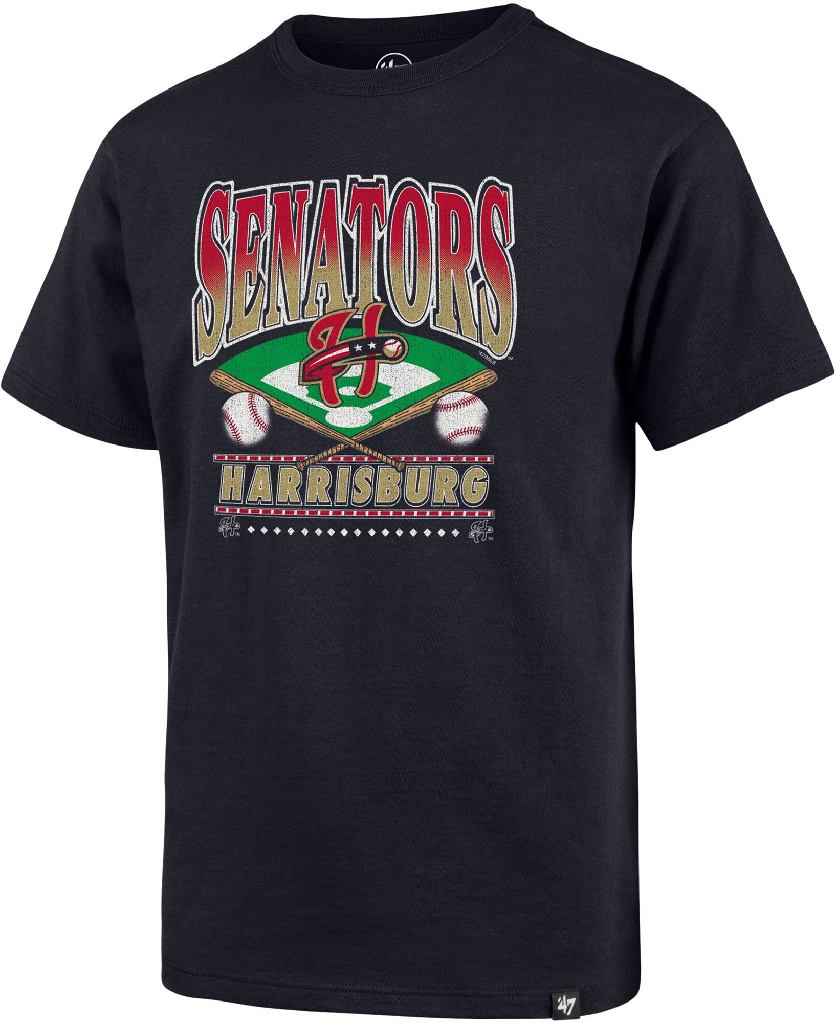 '47 Youth Harrisburgh Senators Navy Straight Shot Franklin T-Shirt