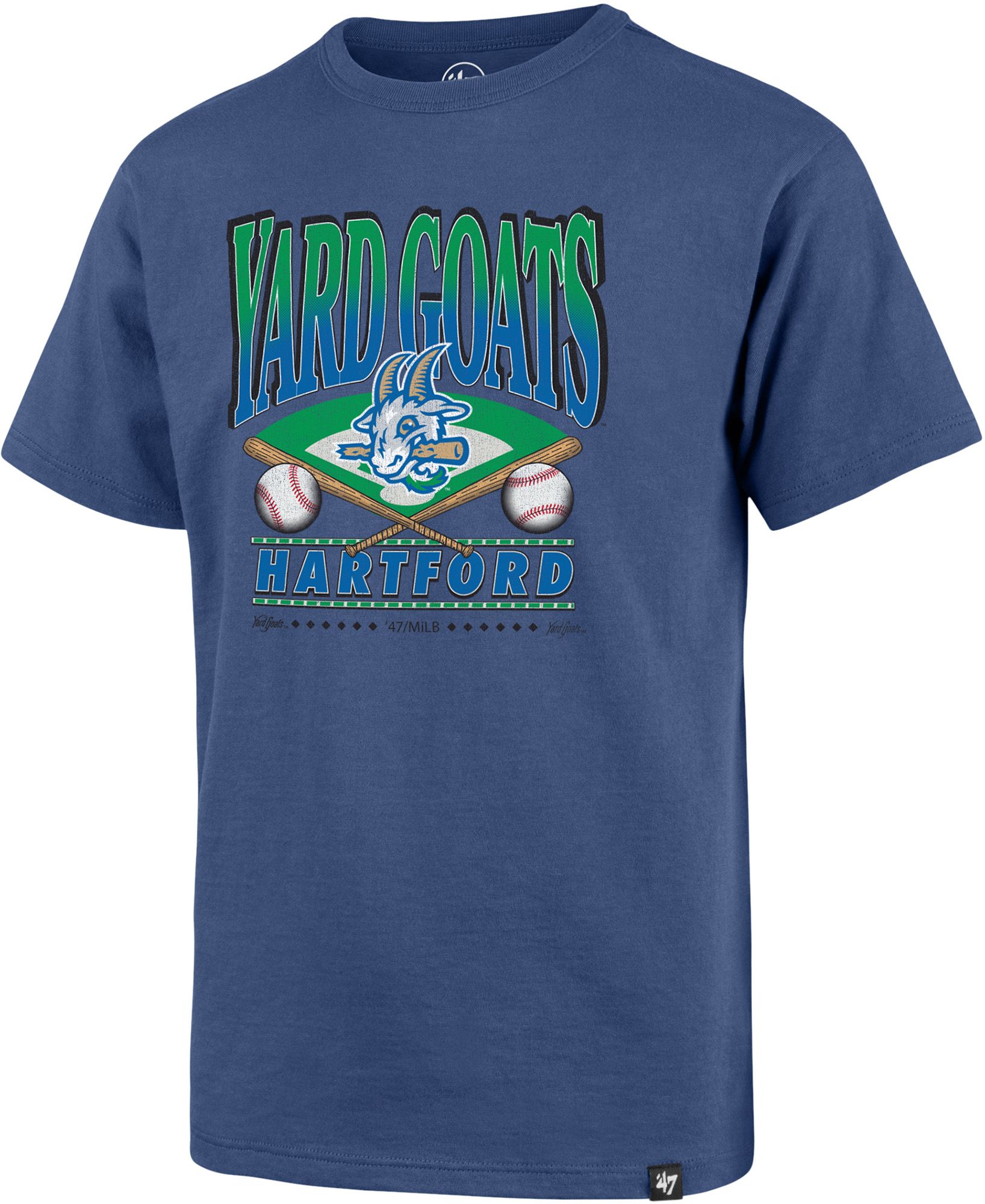 '47 Youth Hartford Yard Goats Blue Straight Shot Franklin T-Shirt