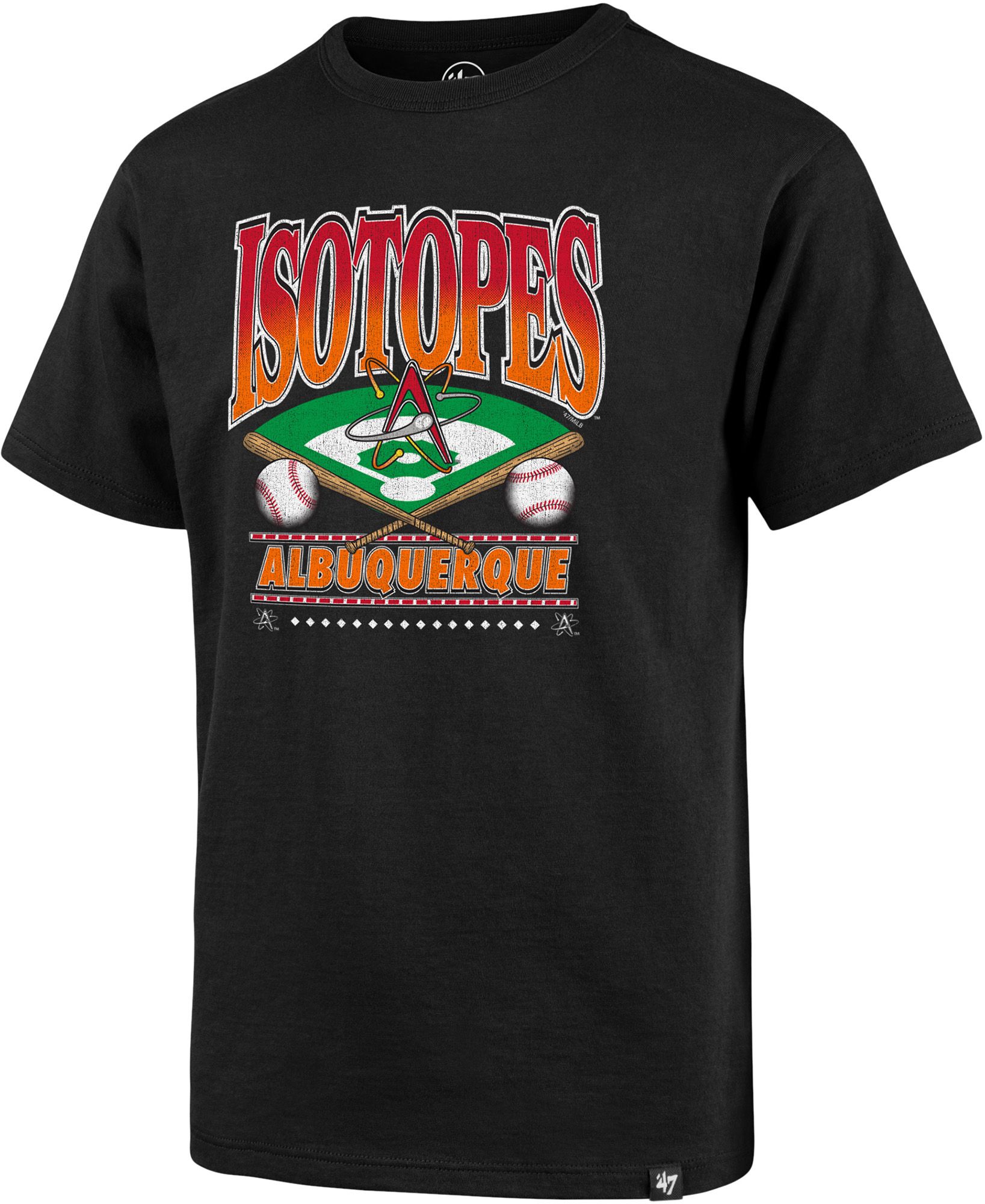 '47 Youth Albuquerque Isotopes Black Straight Shot Franklin T-Shirt