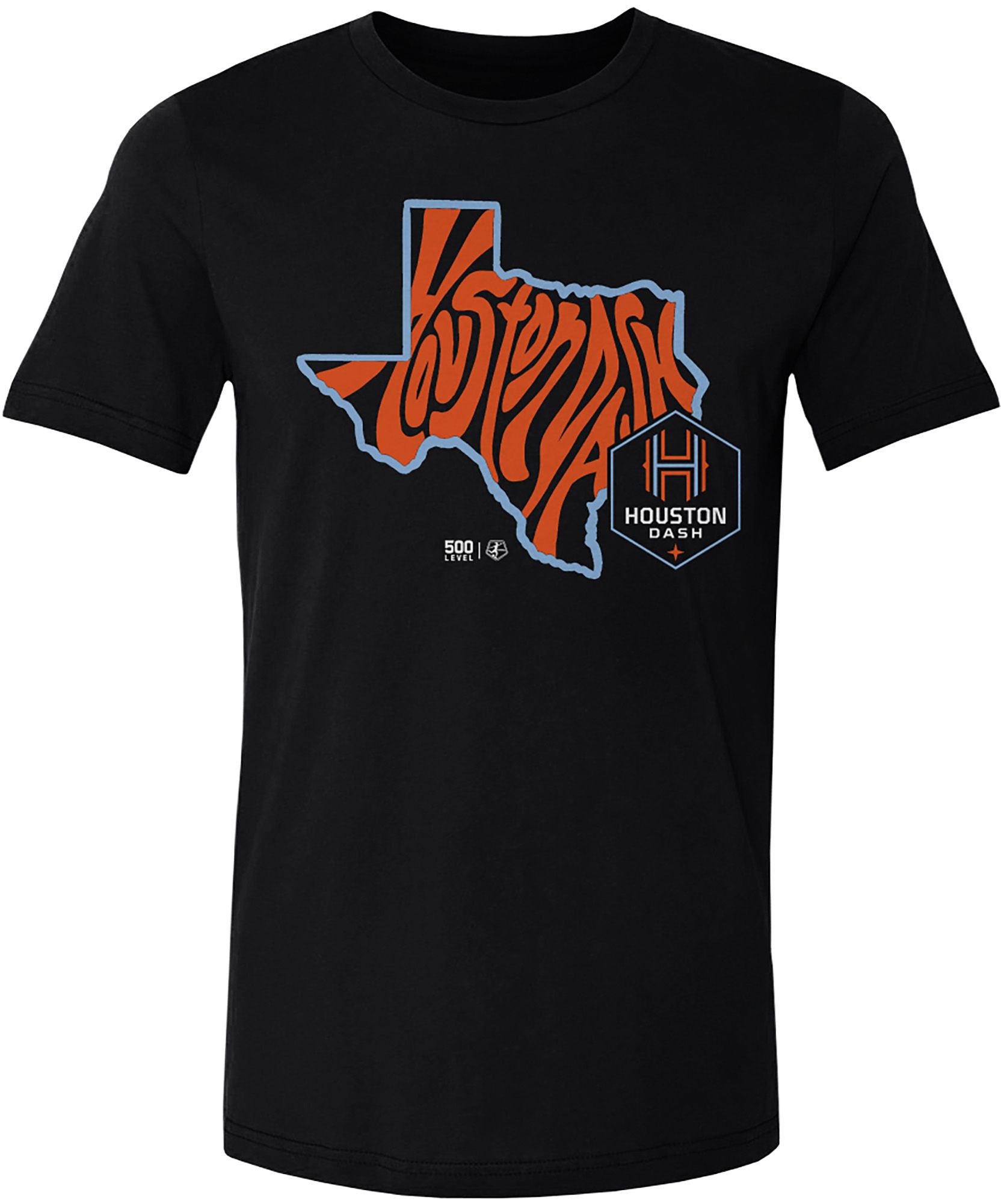 500 LEVEL Adult Avery Patterson #15 Houston Dash Black T-Shirt