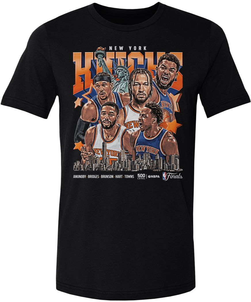 500 Level Adult New York Knicks Collage T-Shirt