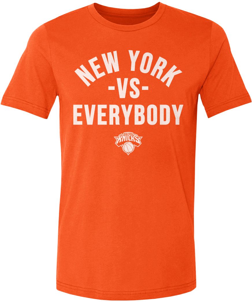 500 Level Adult New York Knicks "New York VS Everybody" Orange T-Shirt