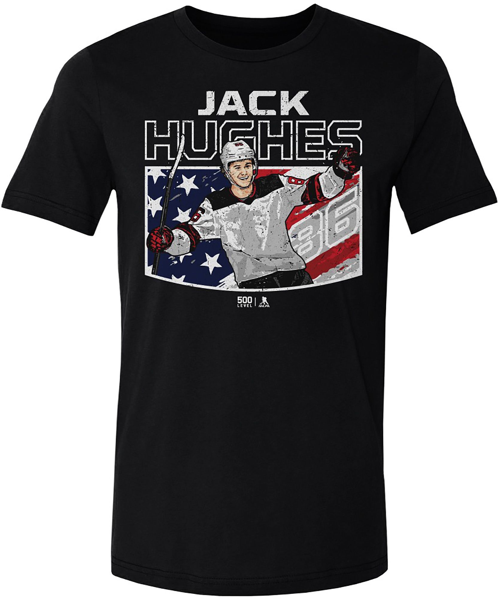 500 LEVEL Adult Team USA Jack Hughes T-Shirt