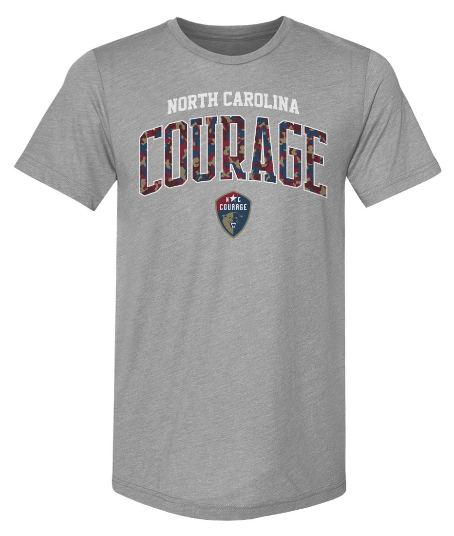 500 LEVEL Adult North Carolina Courage Camo Arch T-Shirt