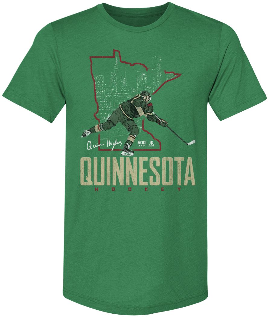 500 Level Adult Minnesota Quinn Hughes "Quinnesota" T-Shirt
