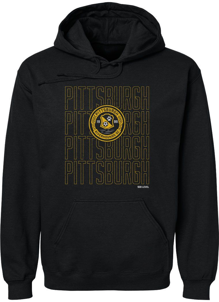 500 LEVEL Adult Pittsburgh Riverhounds Wordmark Hoodie