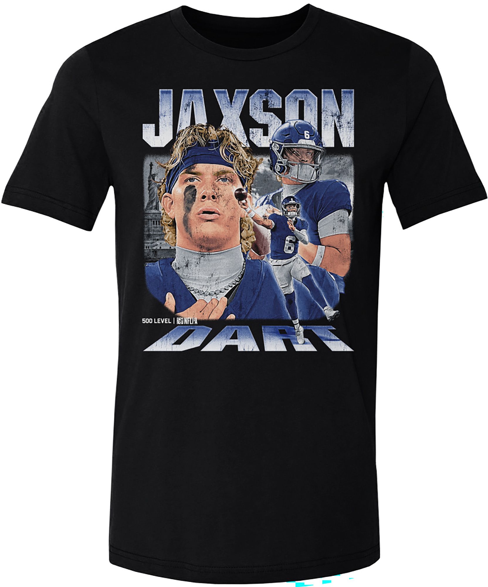 500 LEVEL Adult New York Giants Jaxson Dart Vintage T-Shirt