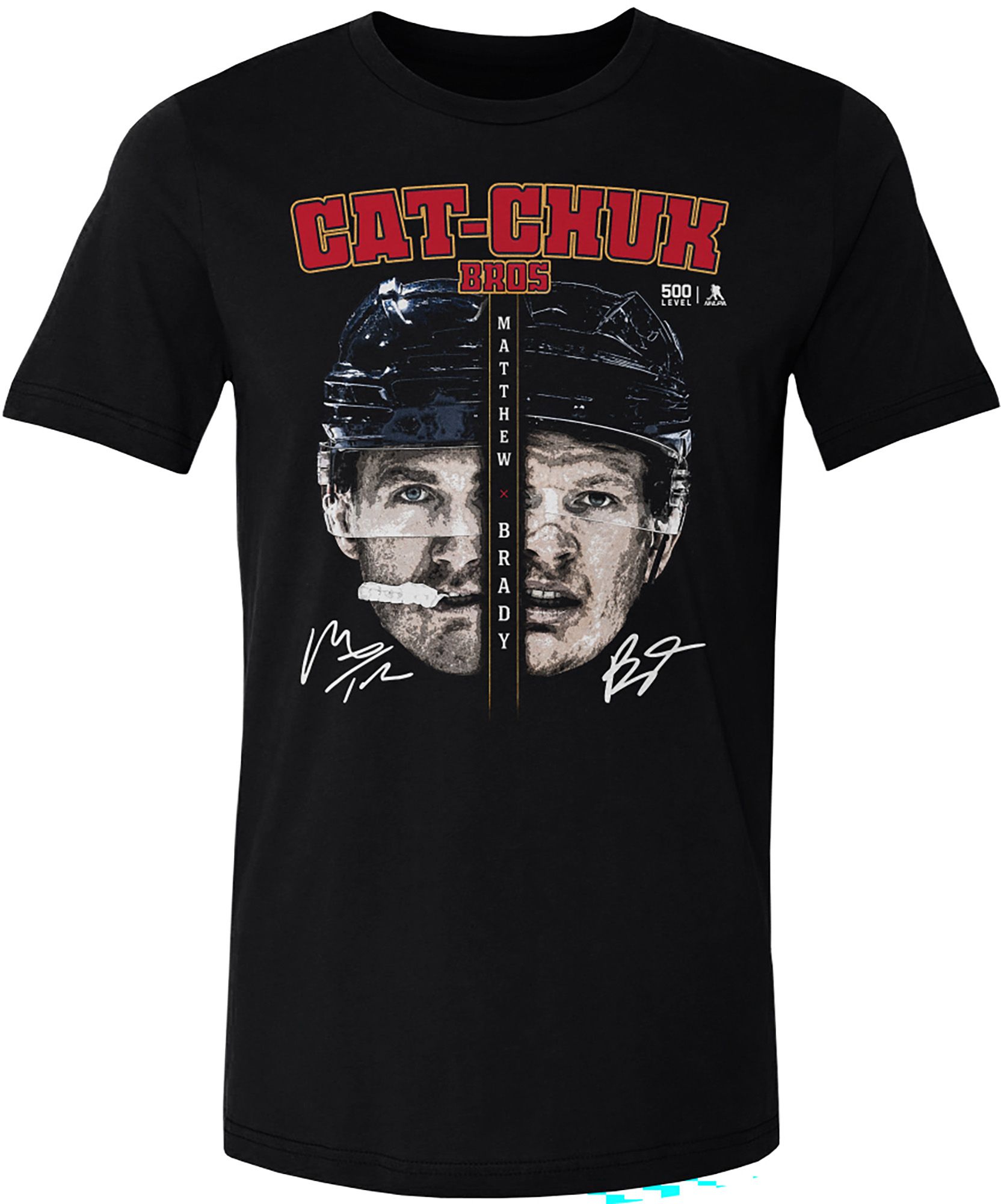500 LEVEL Adult Florida Panthers Brady Tkachuk Black 'Cat-Chuck' T-Shirt