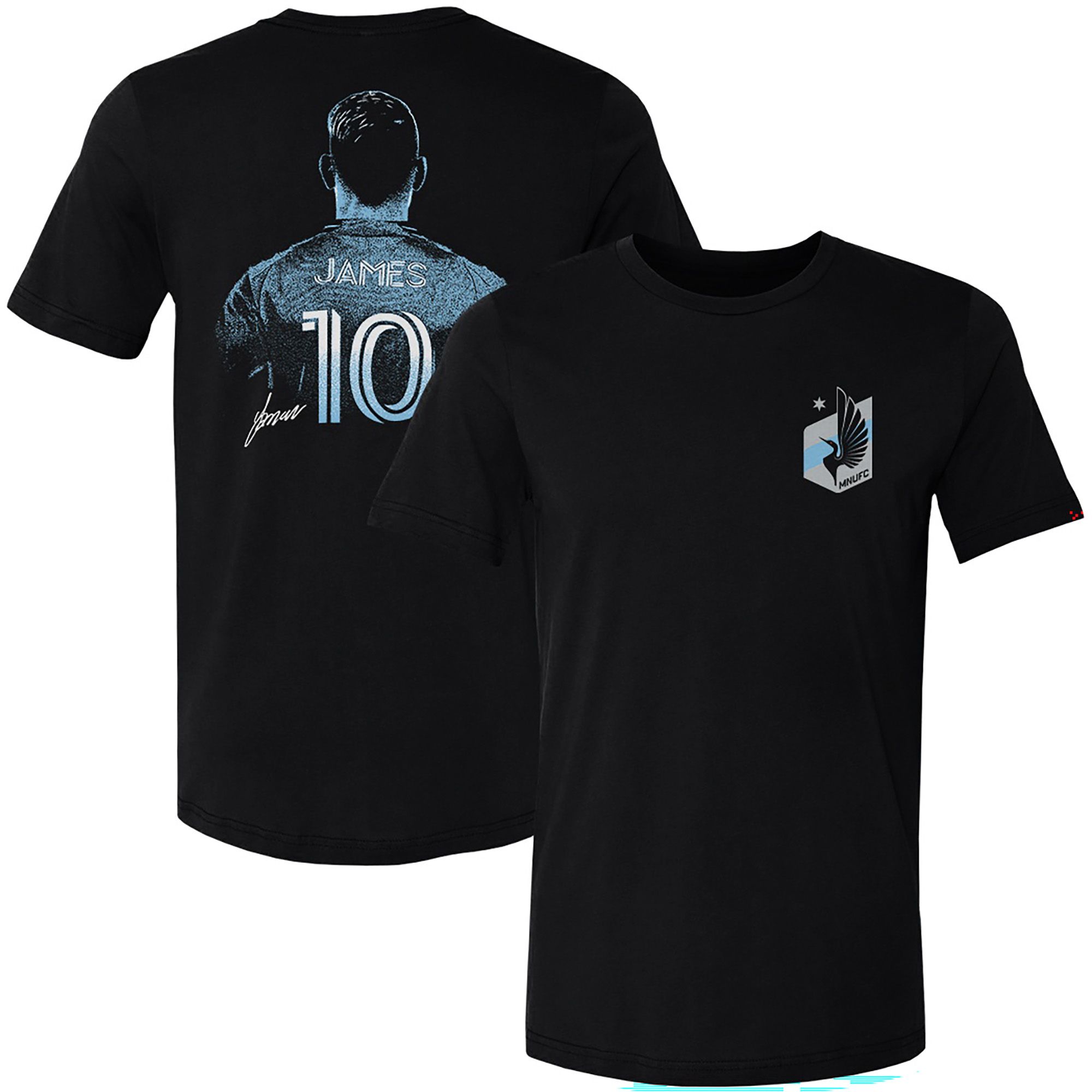 500 LEVEL Adult Minnesota United FC James Rodríguez #10 2026 Black T-Shirt