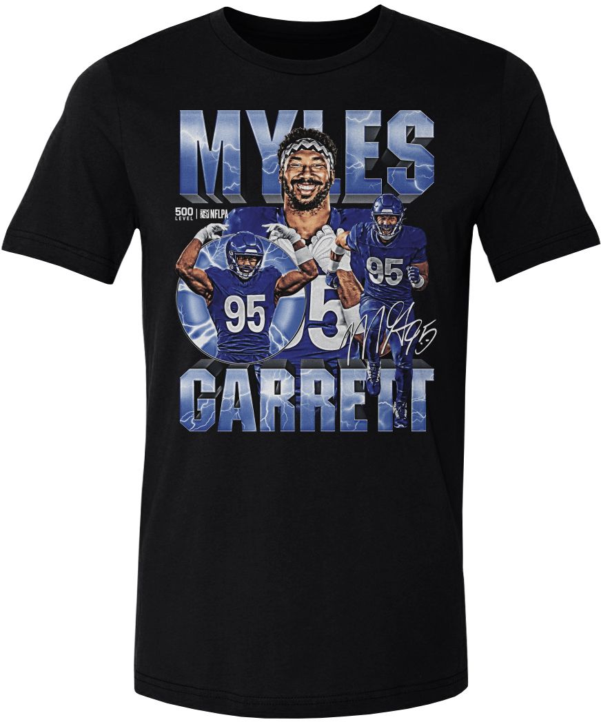 500 LEVEL Adult Los Angeles Rams Black Vintage Myles Garrett T-Shirt