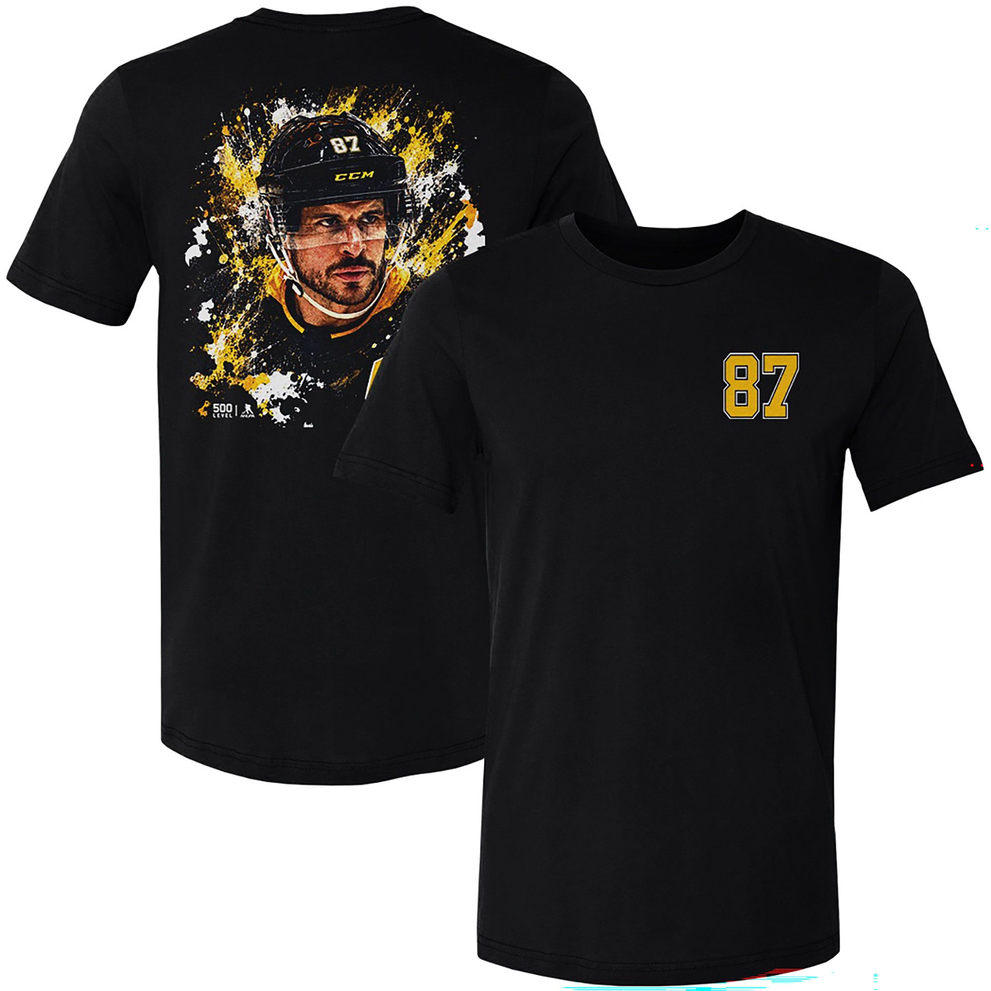 500 Level Adult Pittsburgh Sidney Crosby Splat T-Shirt