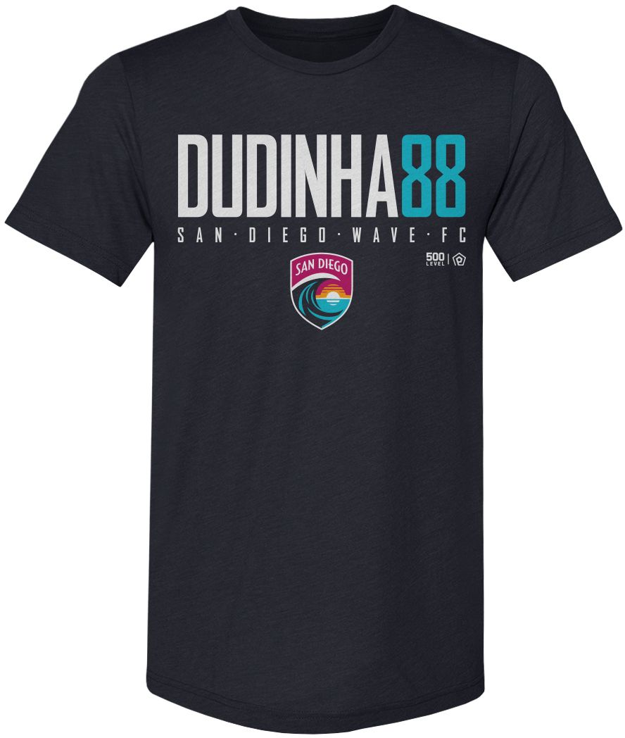500 LEVEL Adult San Diego Wave FC Navy Dudinha #88 T-Shirt
