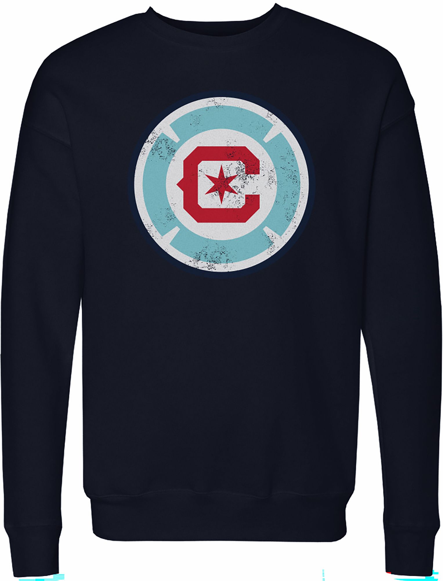 500 Level Adult Chicago Fire Logo Crew Sweatshirt