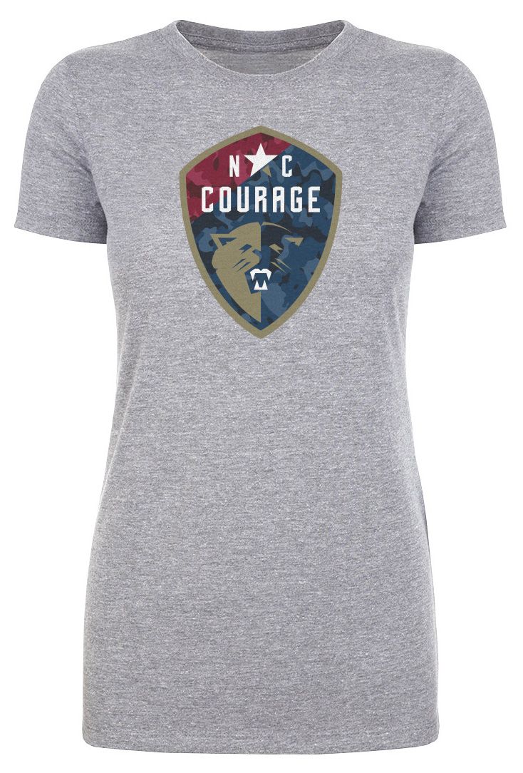 500 LEVEL Women's North Carolina Courage Camo Logo T-Shirt