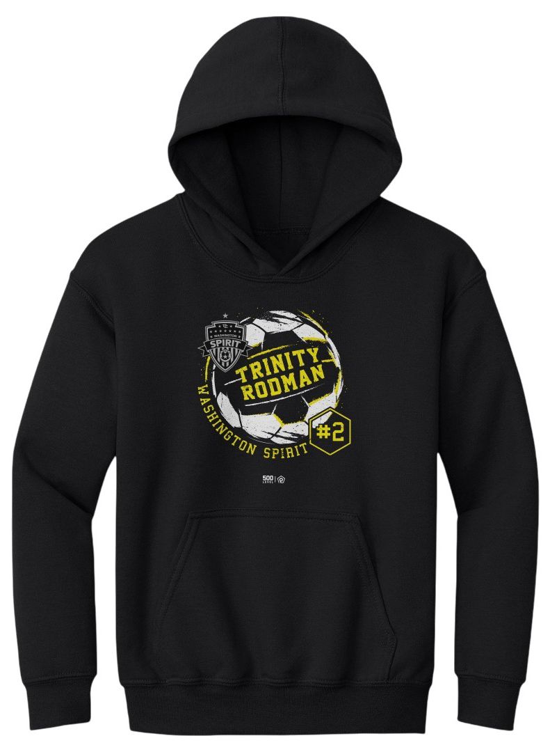 500 LEVEL Youth Washington Spirit Black Soccer Ball Hoodie