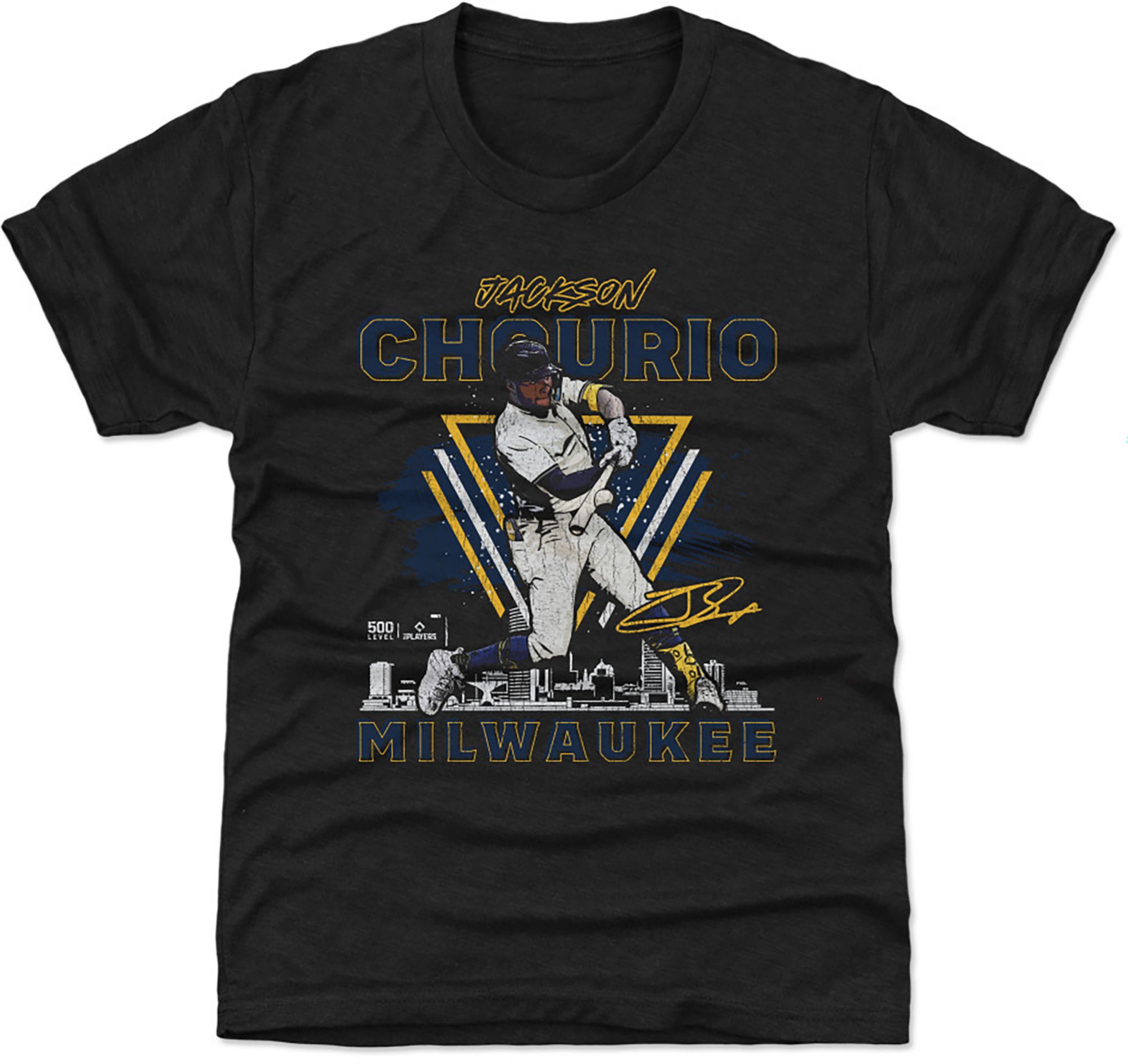 500 LEVEL Youth Milwaukee Jackson Chourio Gritty T-Shirt