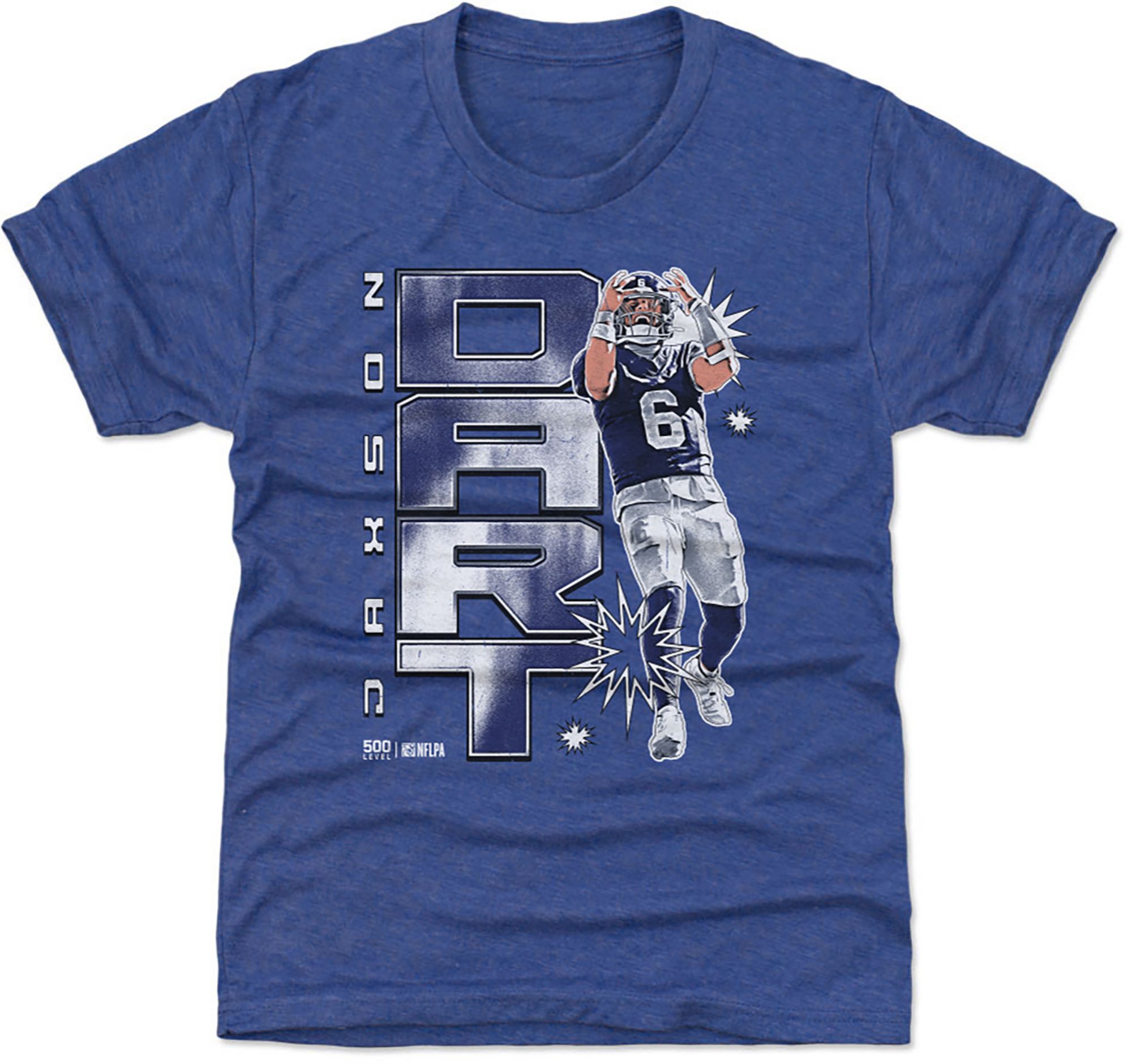 500 LEVEL Youth New York Giants Jaxson Dart Vert T-Shirt