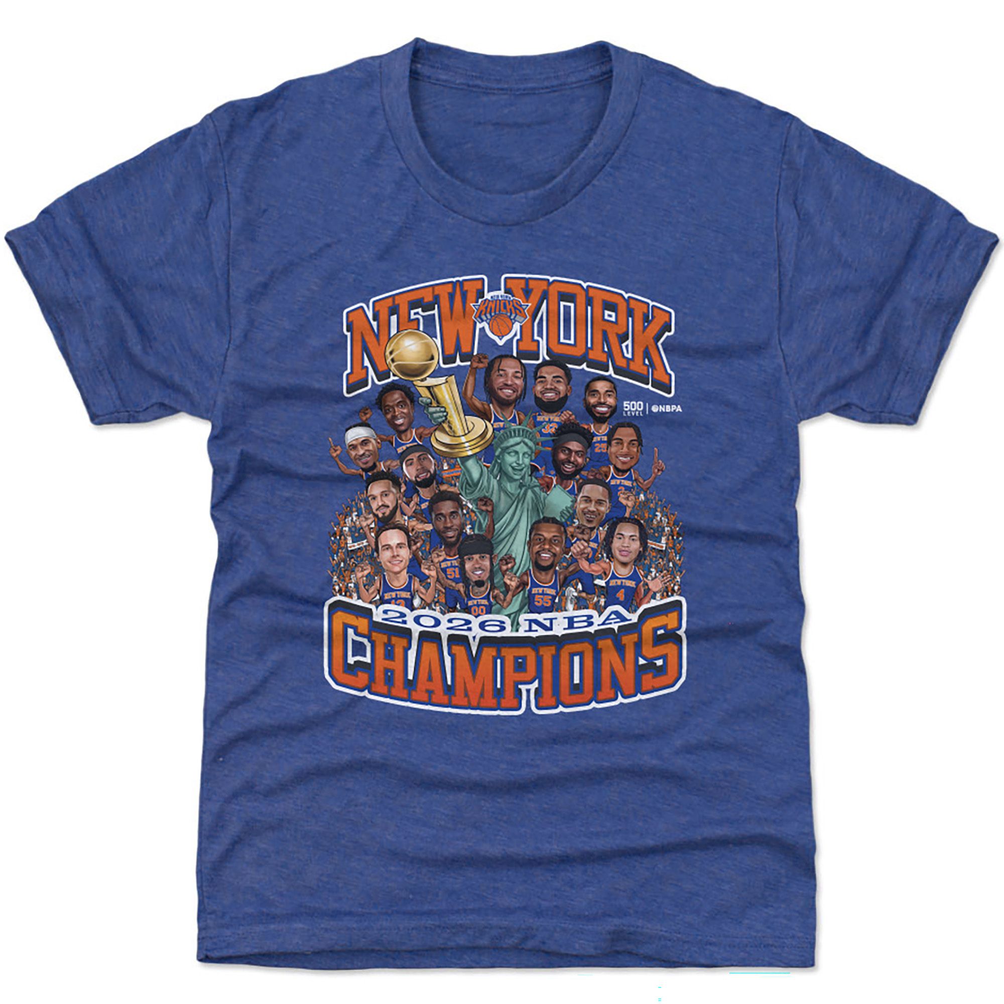 500 Level Youth 2026 NBA Champions New York Knicks T-Shirt