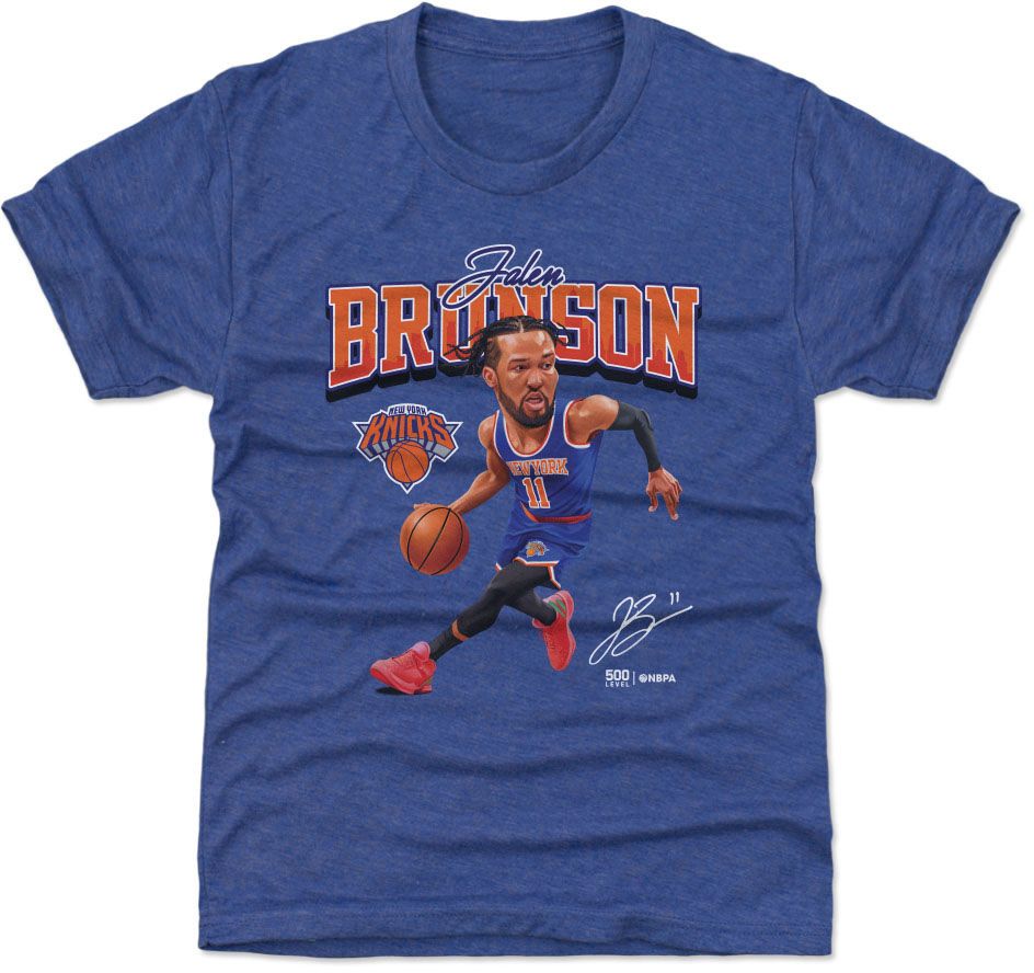 500 LEVEL Youth New York Knicks Blue Character T-Shirt