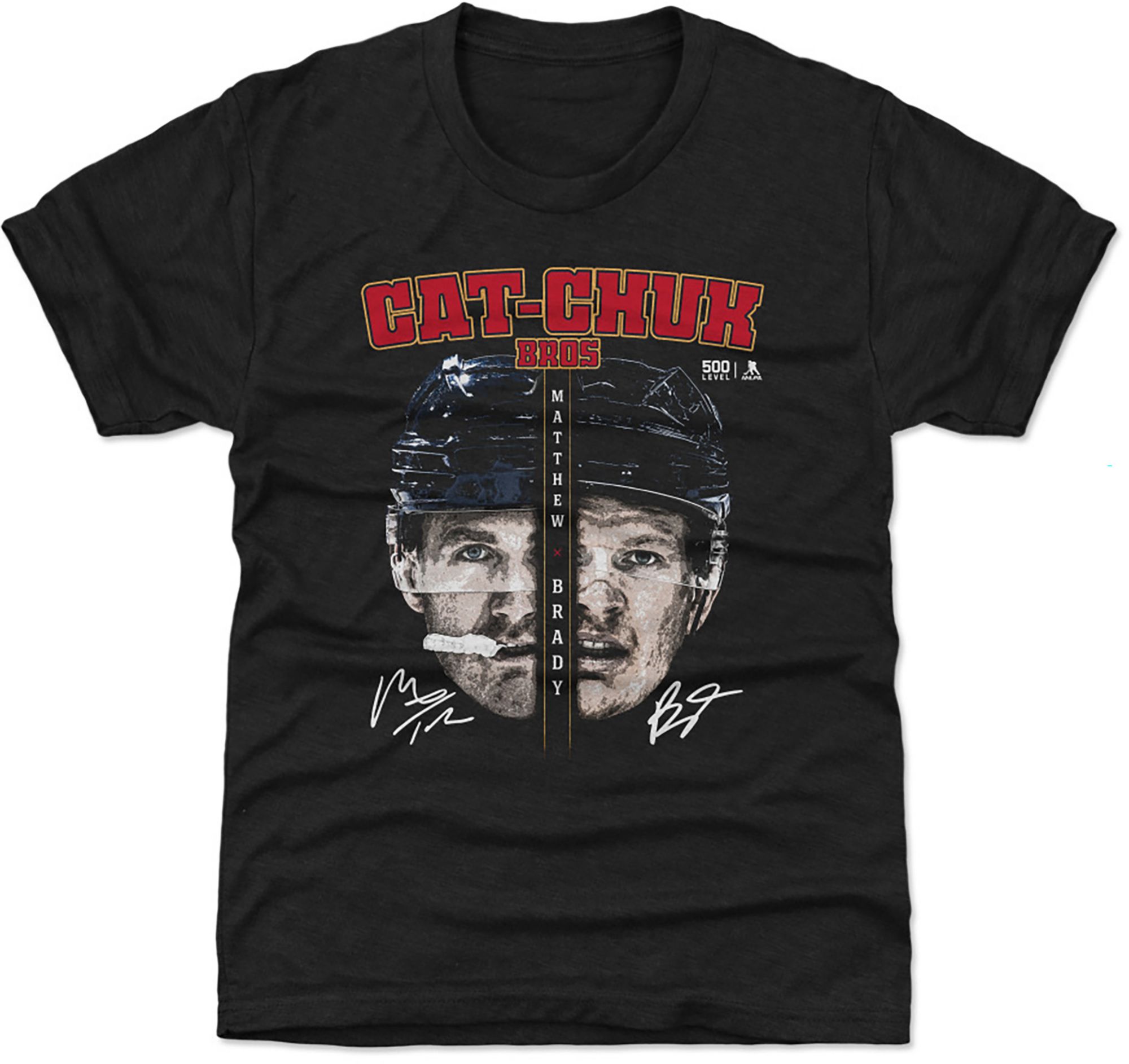 500 LEVEL Youth Florida Panthers Brady Tkachuk Black 'Cat-Chuck' T-Shirt