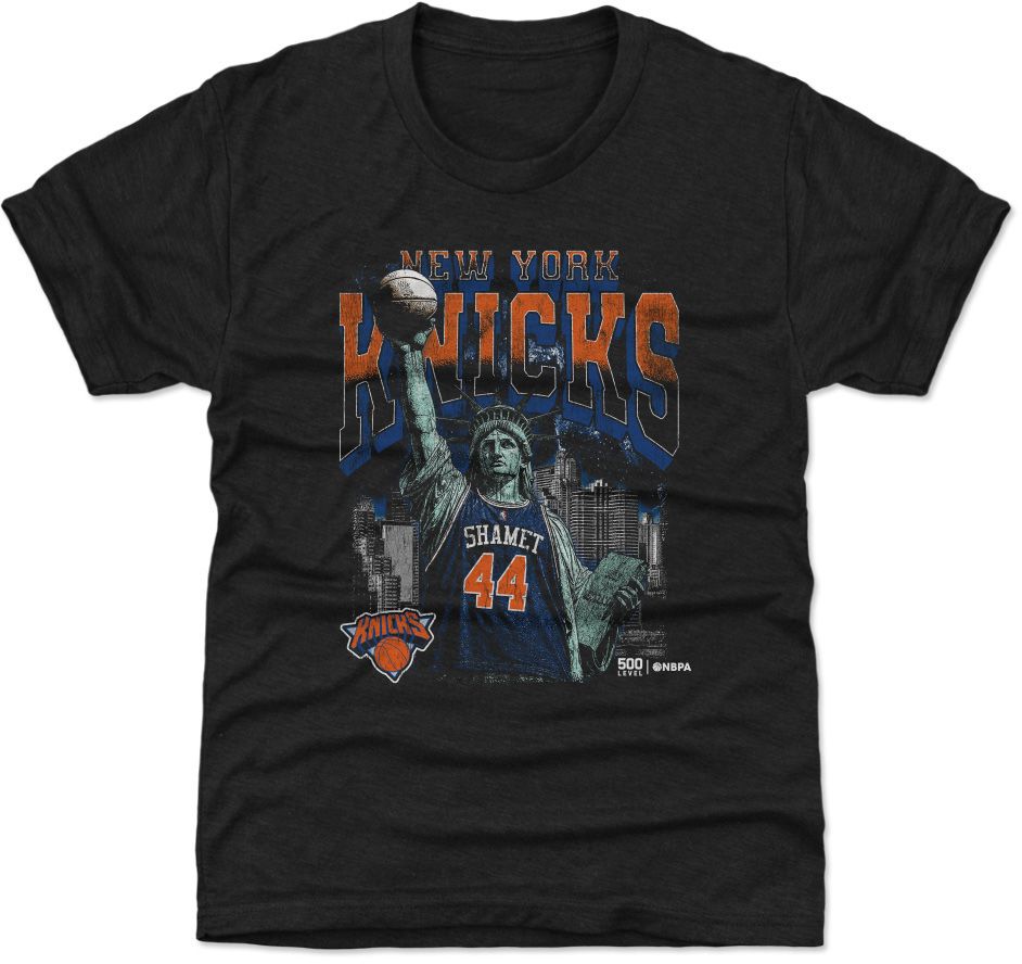 500 LEVEL Youth New York Knicks Black Statue of Liberty T-Shirt
