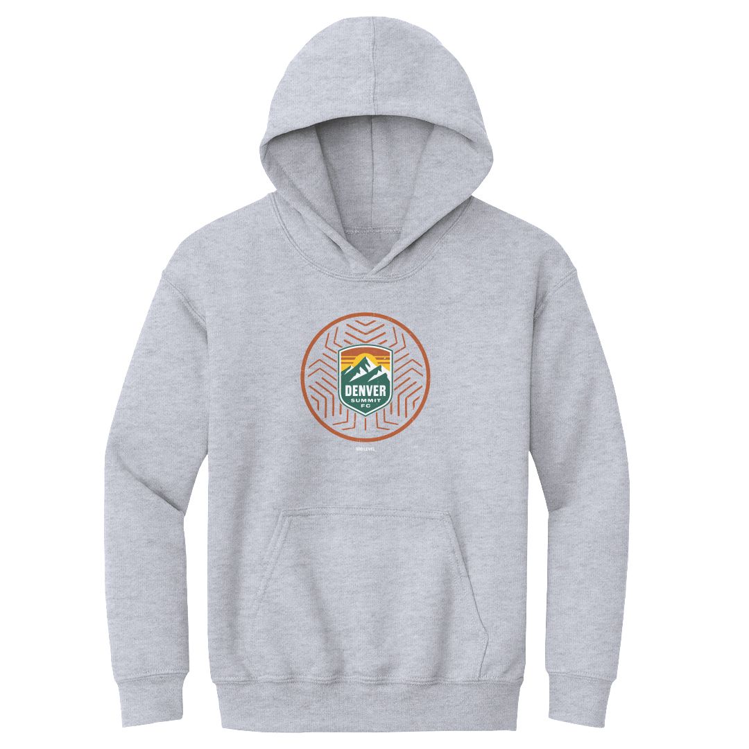 500 LEVEL Youth Denver Summit FC Grey Soccer Ball Pullover Hoodie