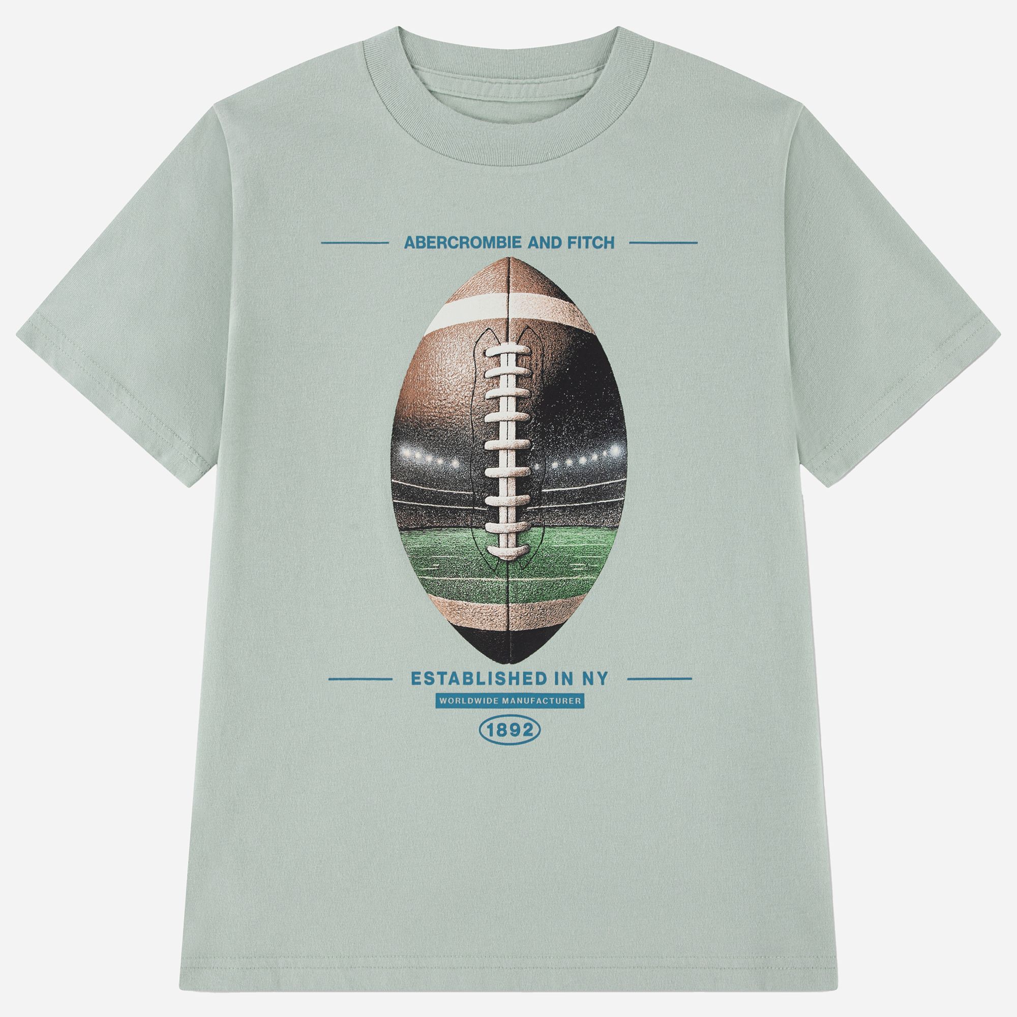 abercrombie kids football fill graphic tee