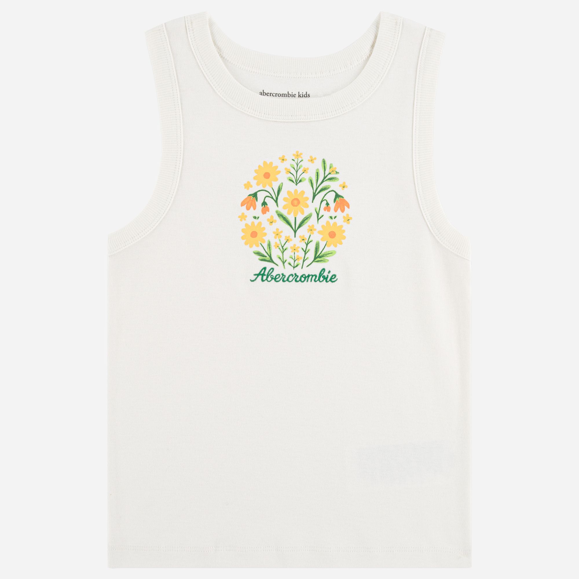 abercrombie kids floral circle tank top