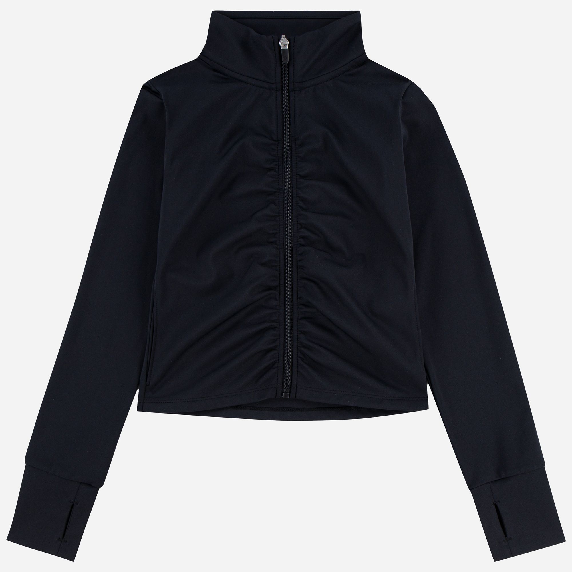 abercrombie kids ypb ruched full-zip jacket