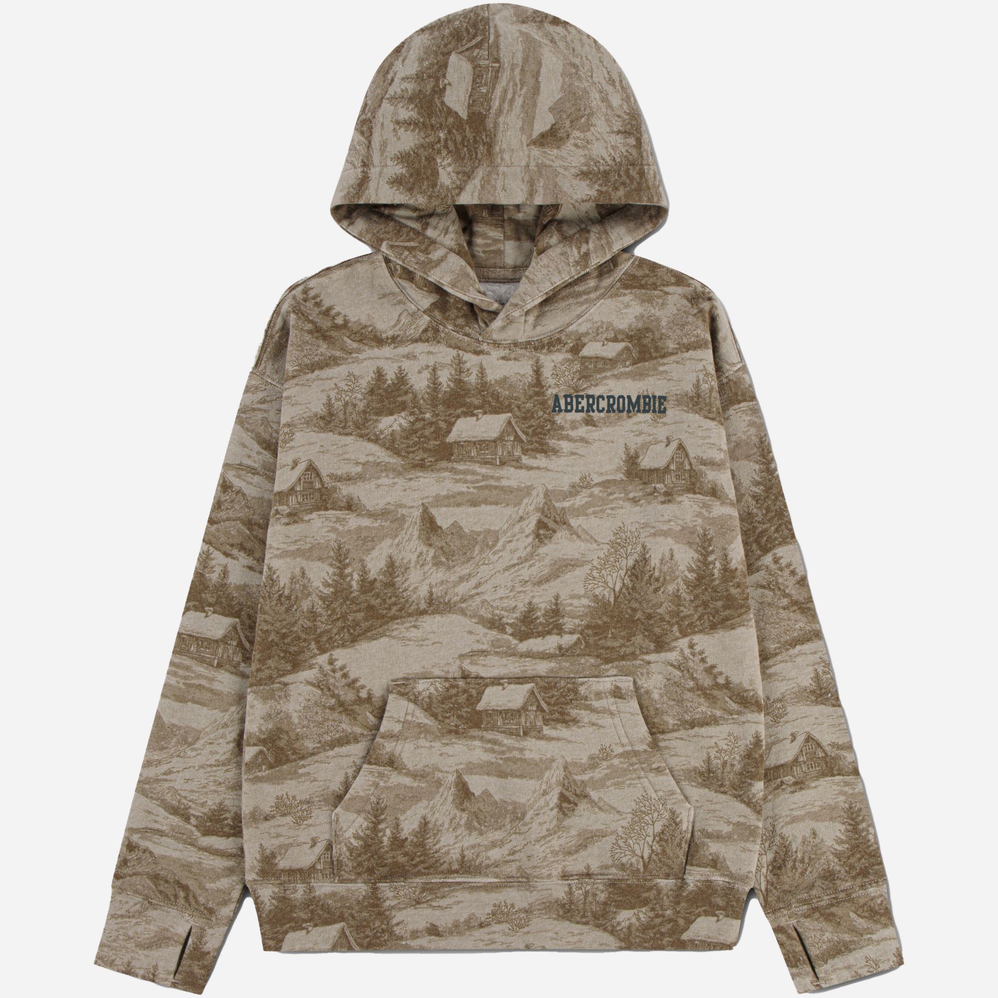 abercrombie kids forest printed pullover hoodie