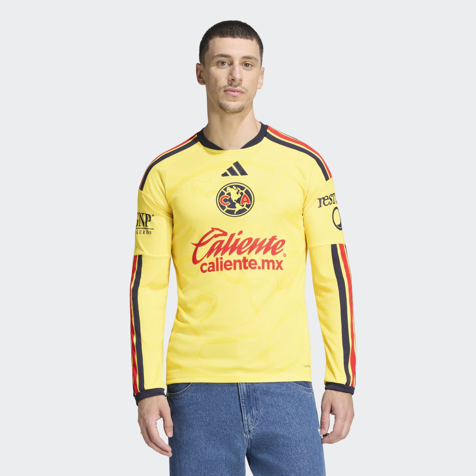 adidas Adult Club America Yellow 2026 Home Replica Jersey