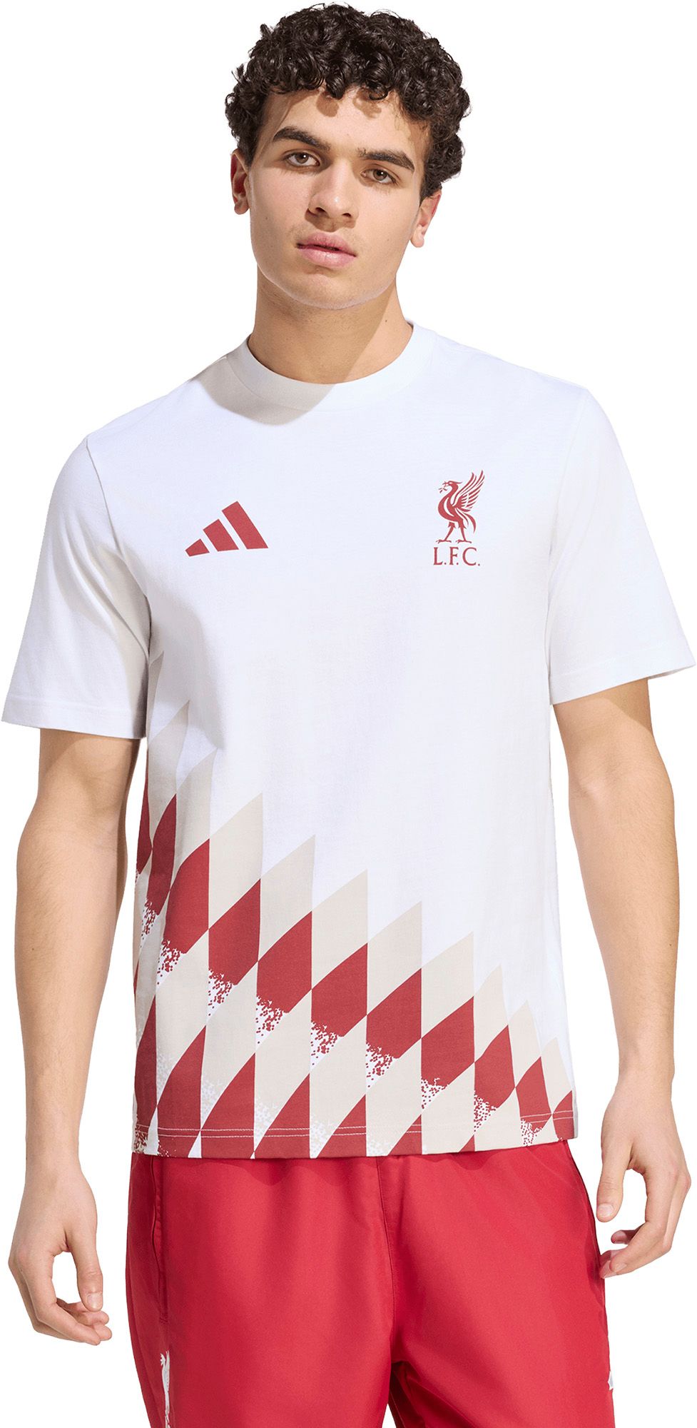 adidas Adult Liverpool 2026 White Logo T-Shirt