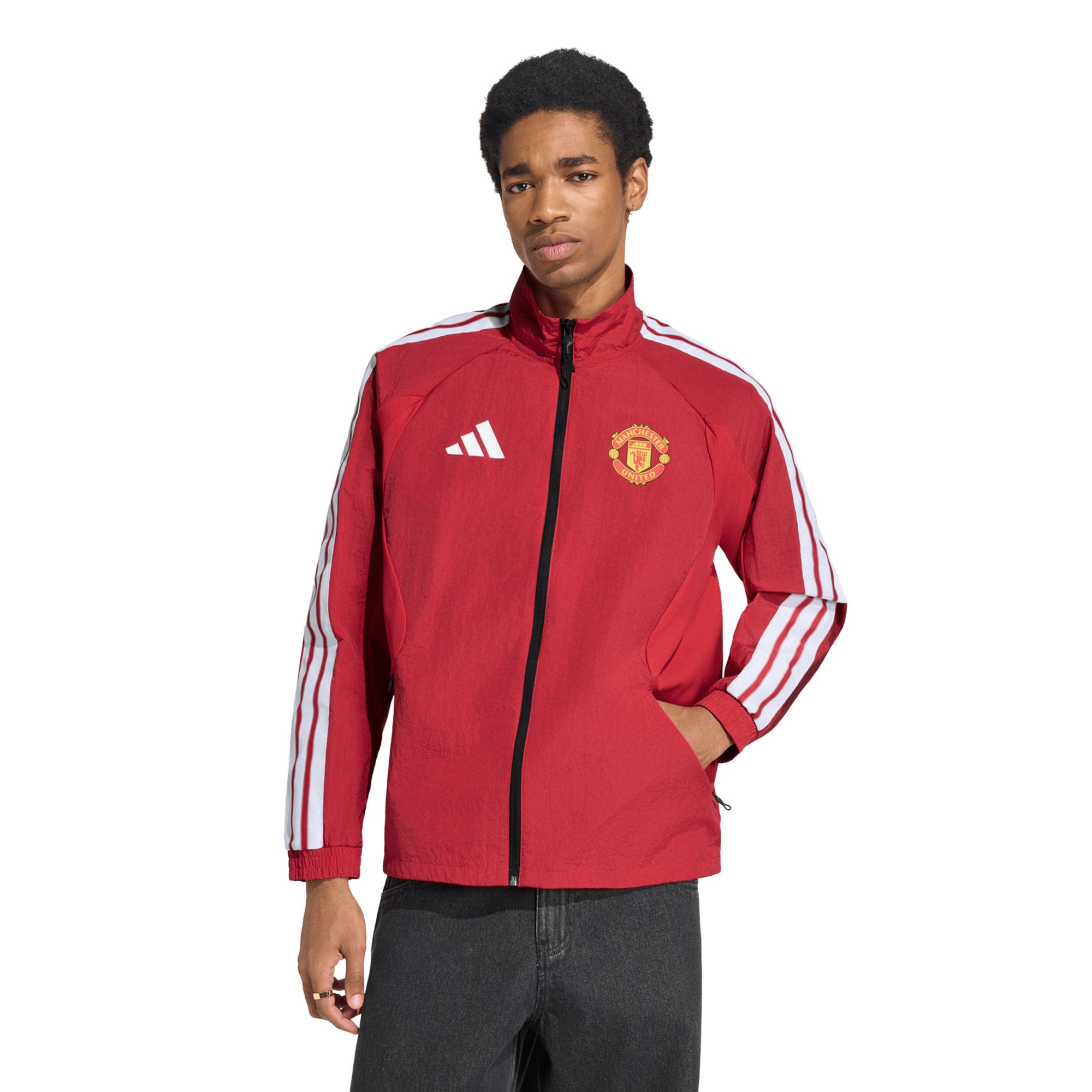 adidas Adult Manchester United 2026 Red Anthem Full Zip Jacket