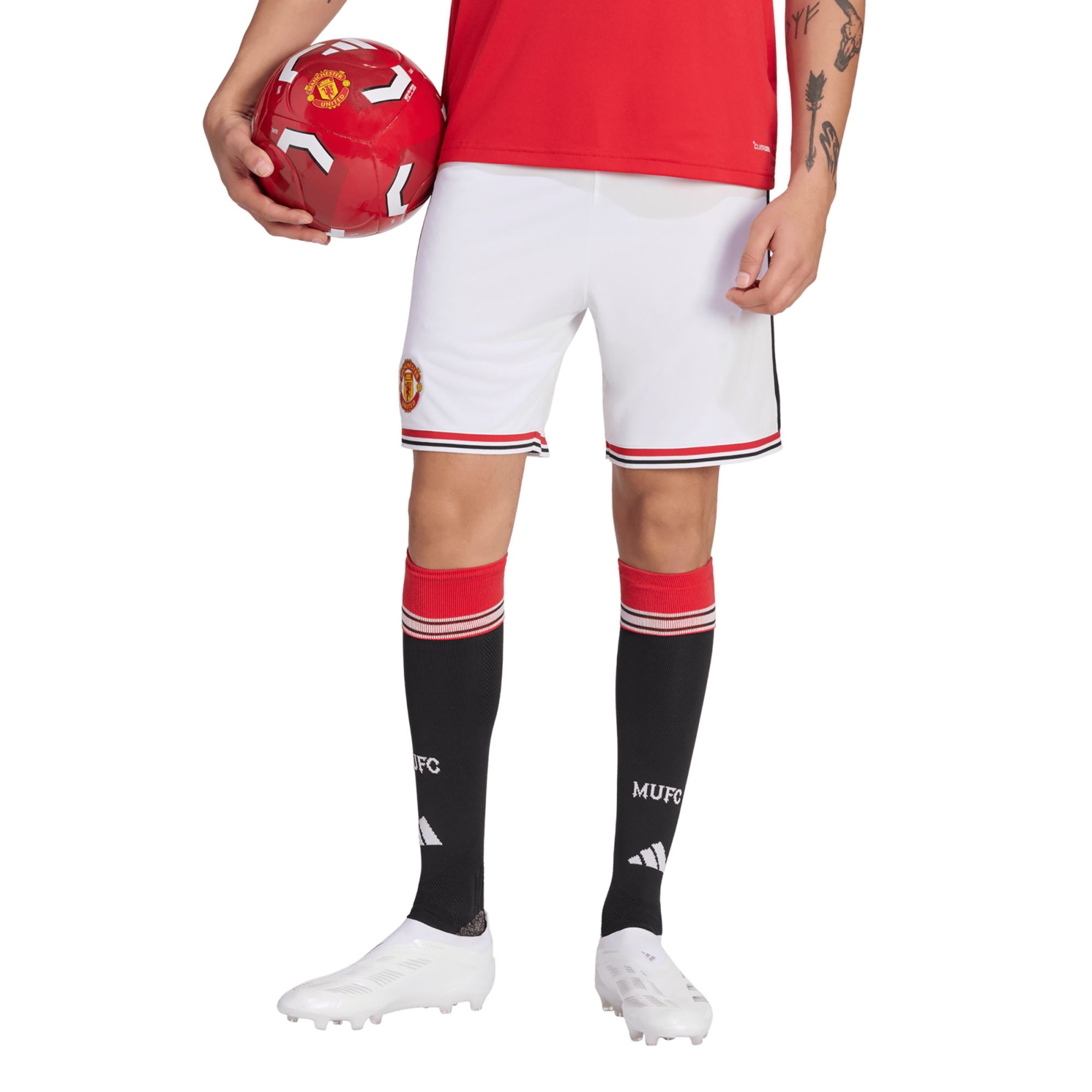 adidas Adult Manchester United 2026 White Home Replica Shorts