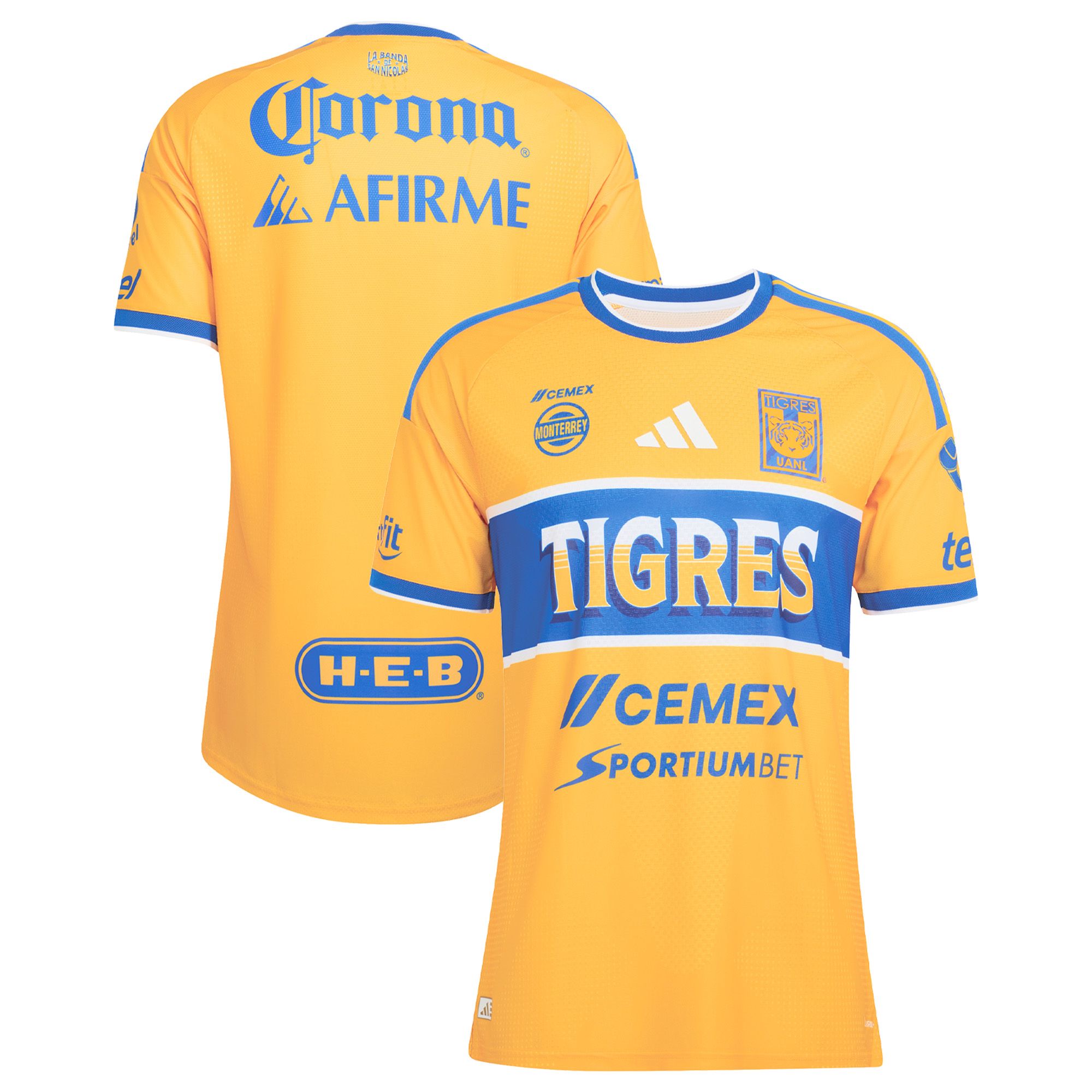 adidas Adult Tigres UANL Gold 2026 Authentic Jersey