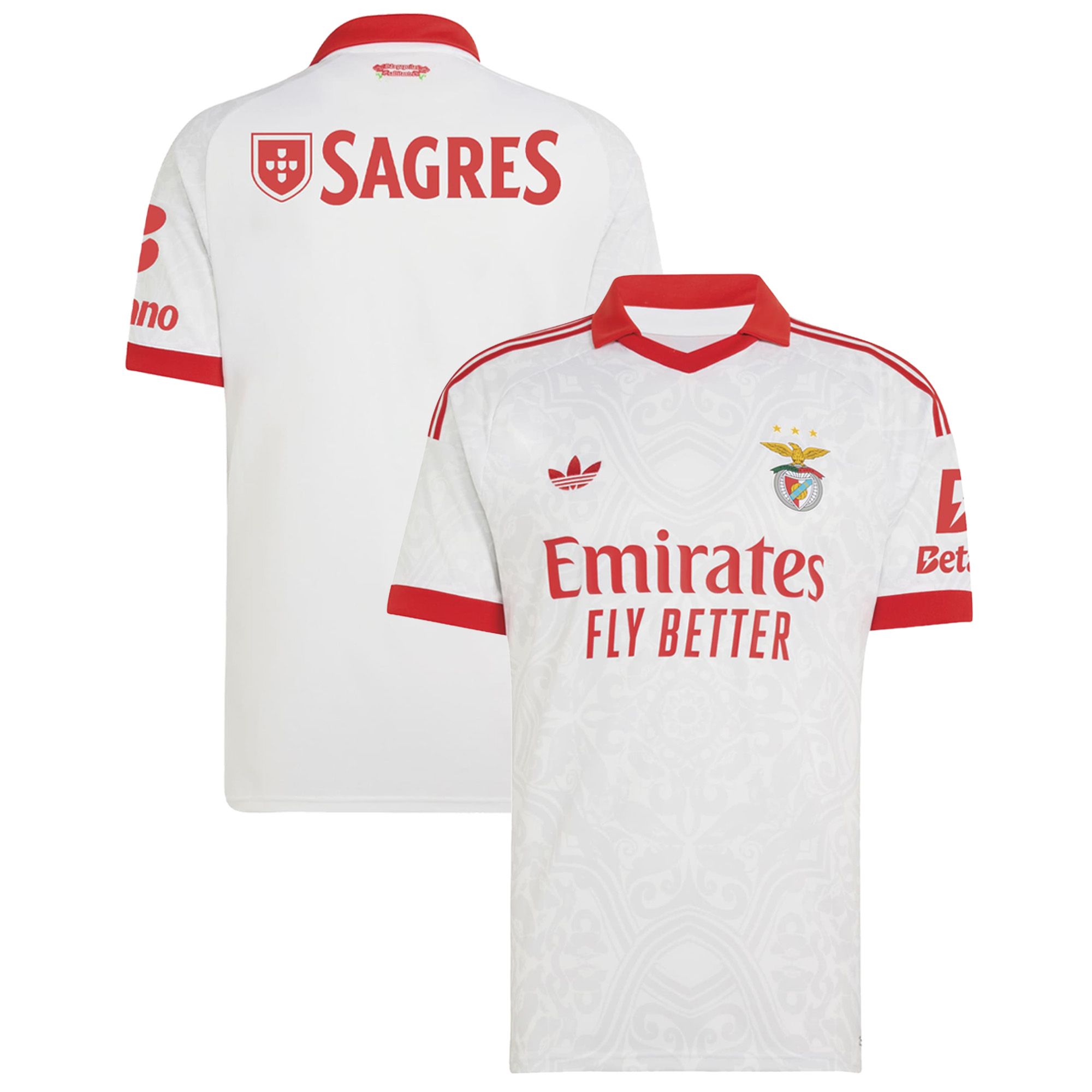 adidas Adult SL Benfica White 2026 Away Replica Jersey