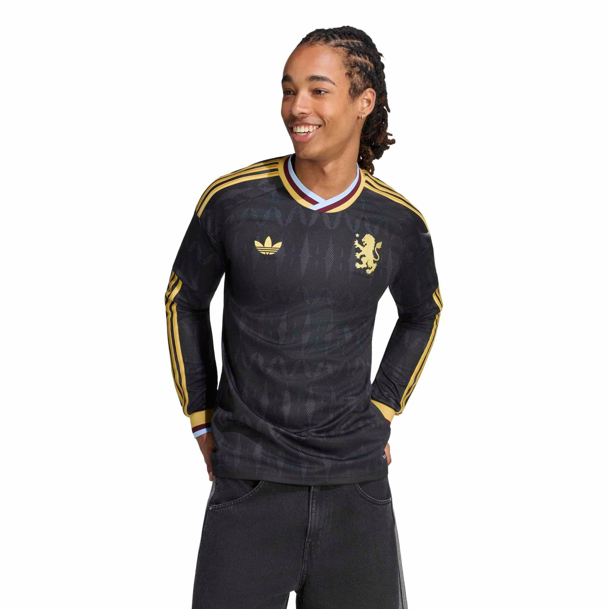 adidas Adult Aston Villa 2026 Away Long Sleeve Replica Jersey